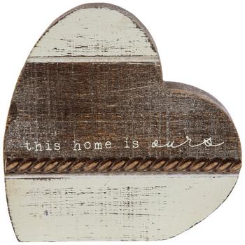 This Home Is Ours Heart Wood Decor