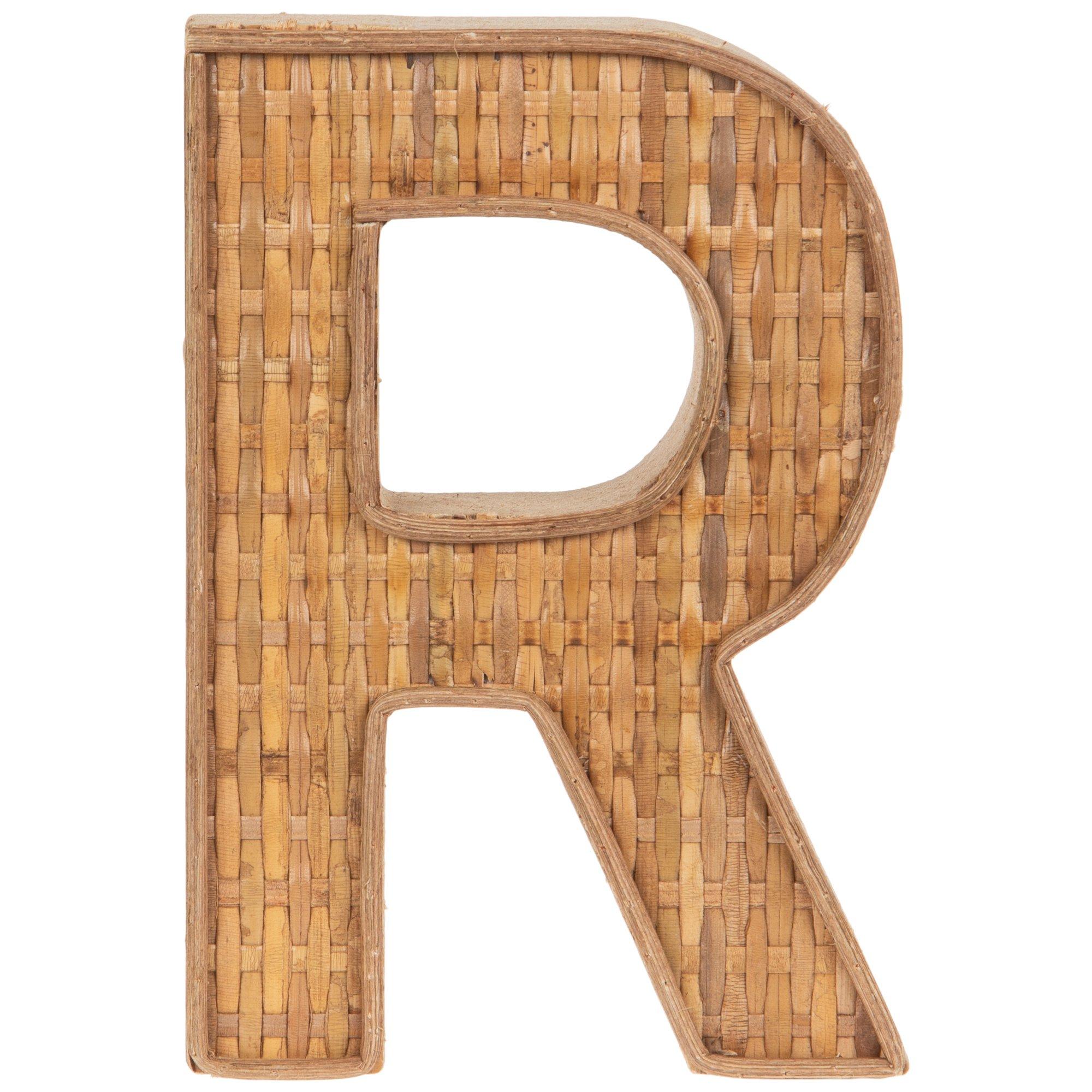 Rattan Alphabet Letter Wall Decor