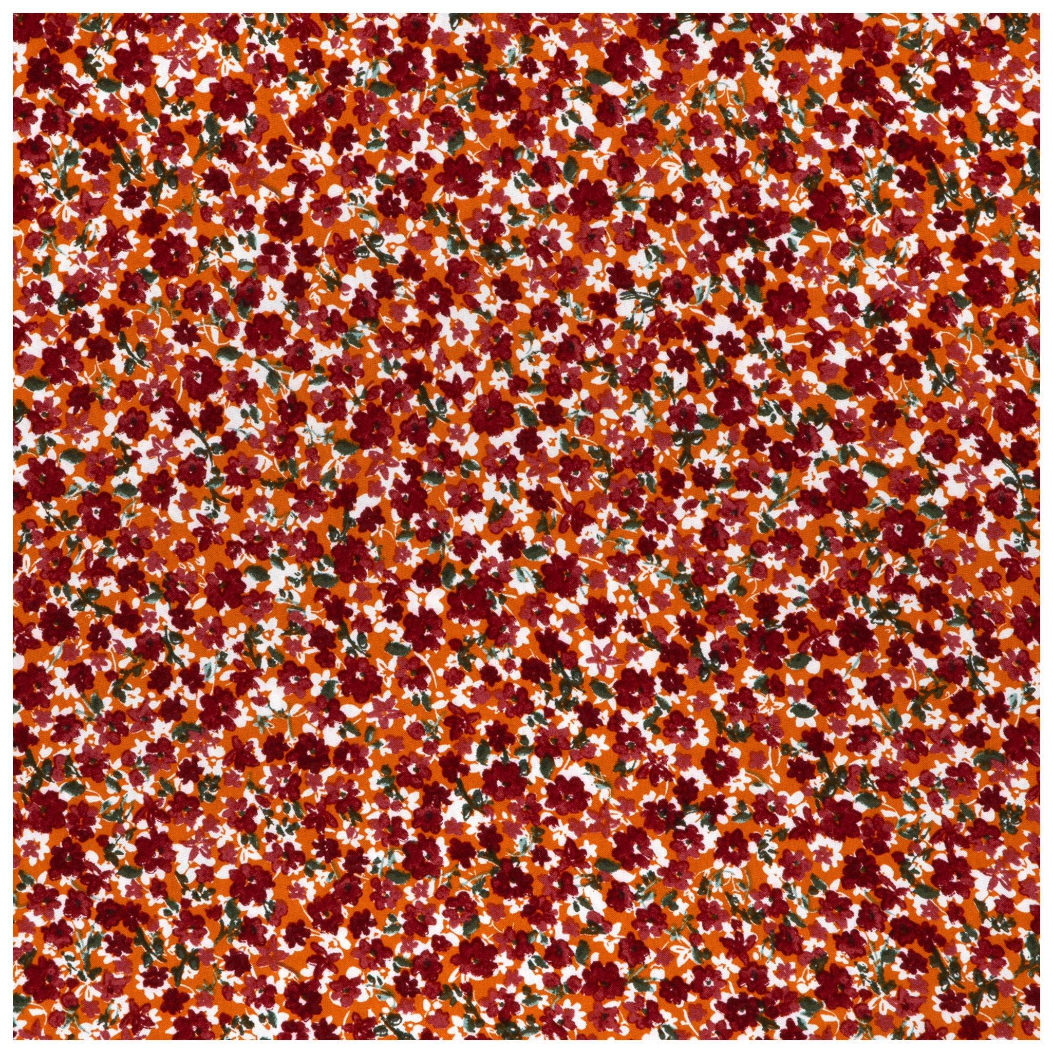 Red & Orange Floral Apparel Fabric | Hobby Lobby | 2447811