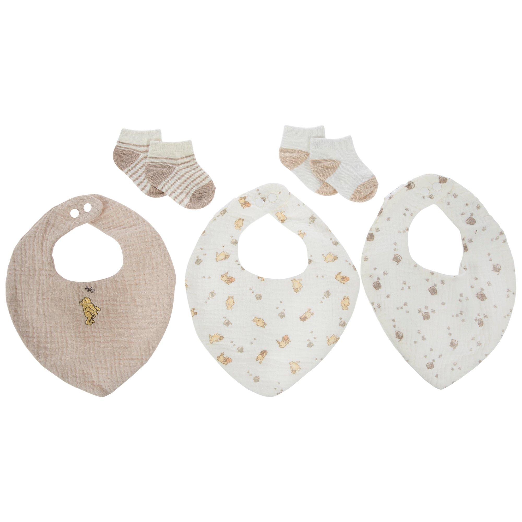 Pooh Bear & Friends Bib & Sock Set view 1
