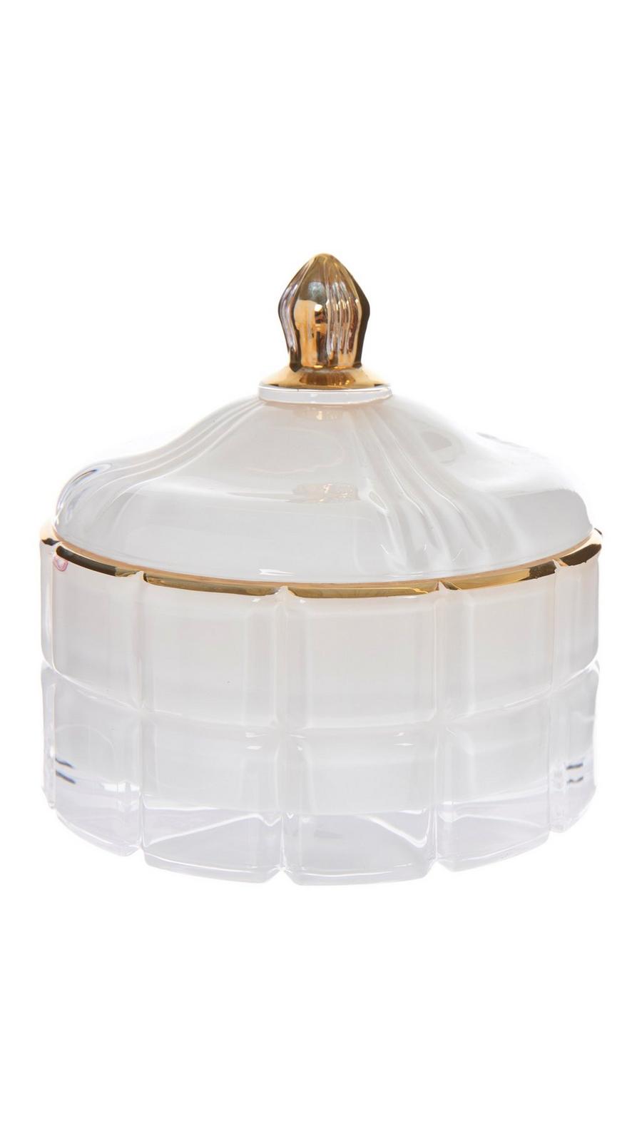 White & Gold Glass Trinket Dish | Hobby Lobby | 2449643