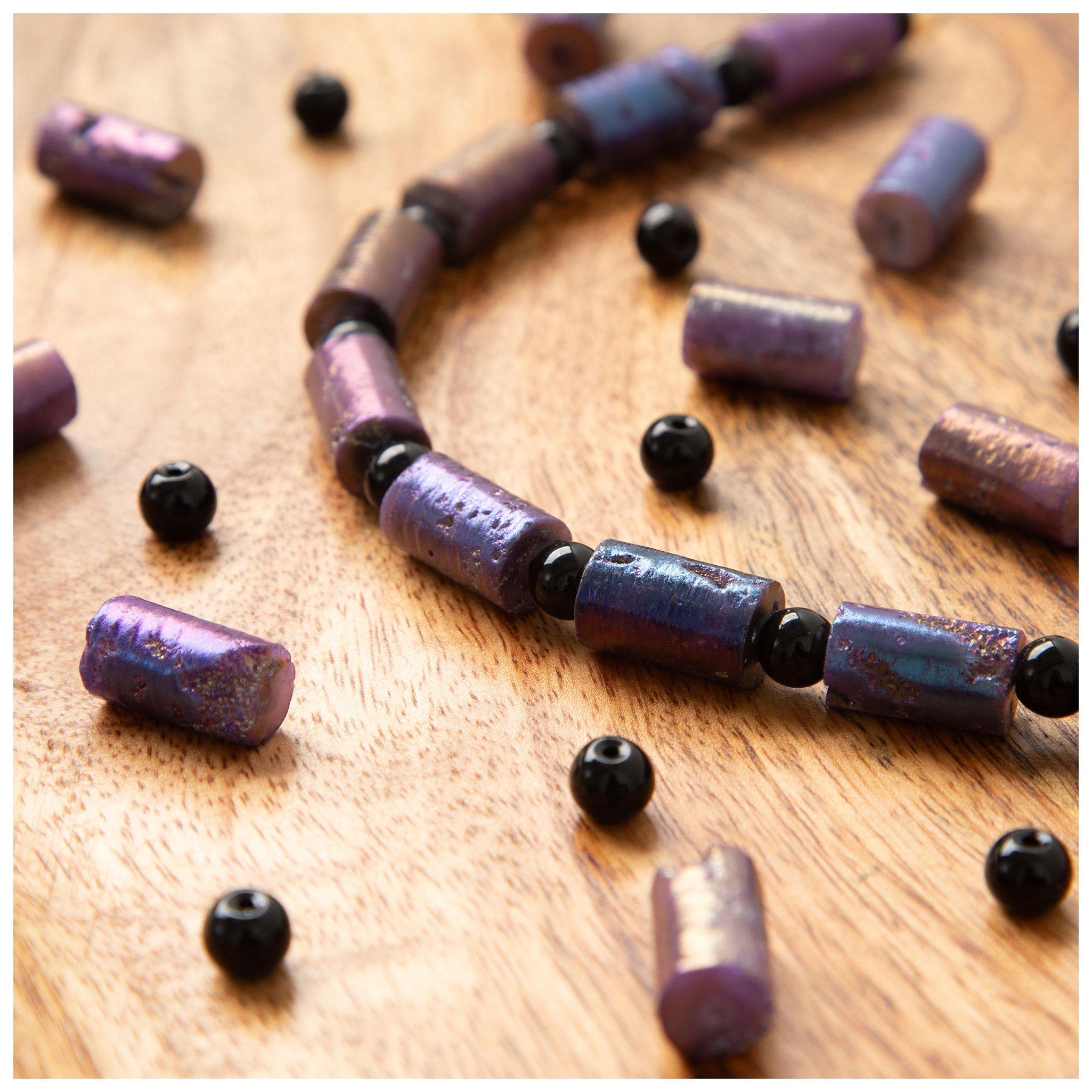 Purple Dyed Agate Tube Bead Strand Hobby Lobby 2451078