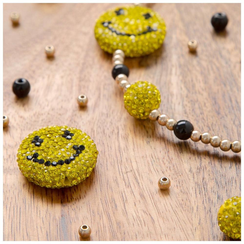 Smiley Face Rhinestone Bead Strand Hobby Lobby 2451136
