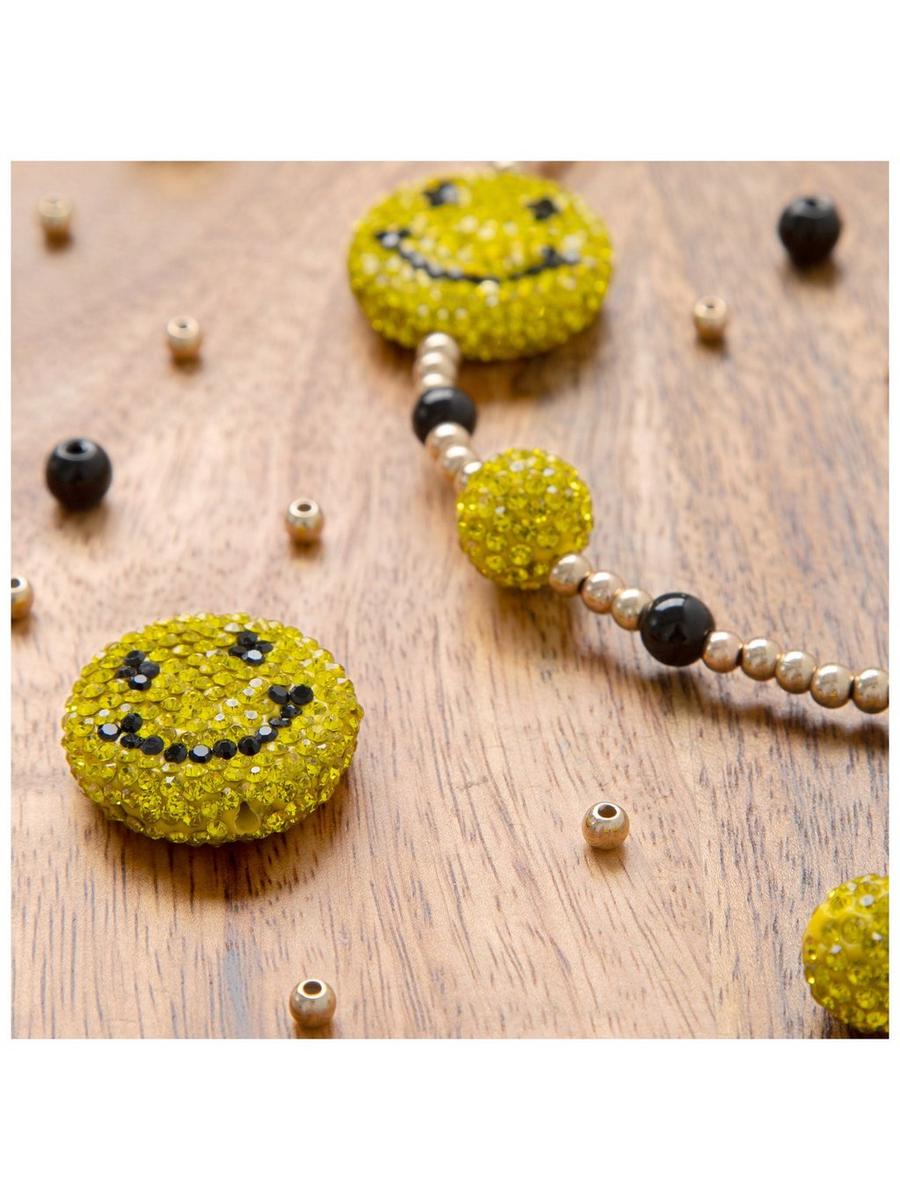 Smiley Face Rhinestone Bead Strand Hobby Lobby 2451136
