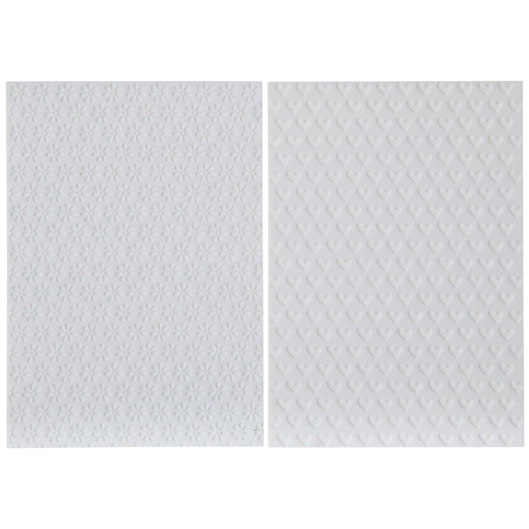 Daisy, Heart & Rainbow Clay Texture Sheets Hobby Lobby 2454668