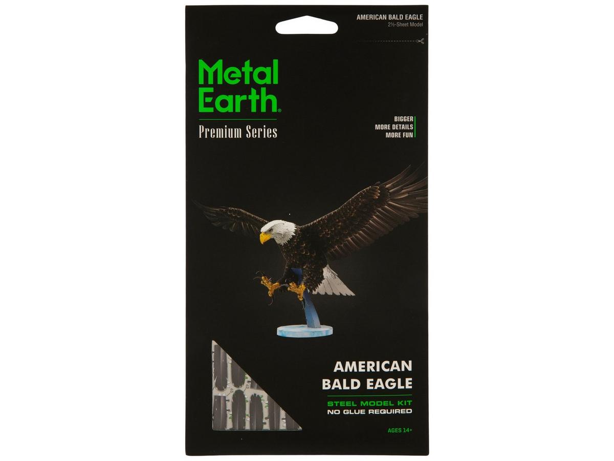 EUGY D5082 Bald Eagle 3D Model Craft Kit - Eco-Friendly Cardboard Puzzle, Age 6+, 10-20 Minute Assembly