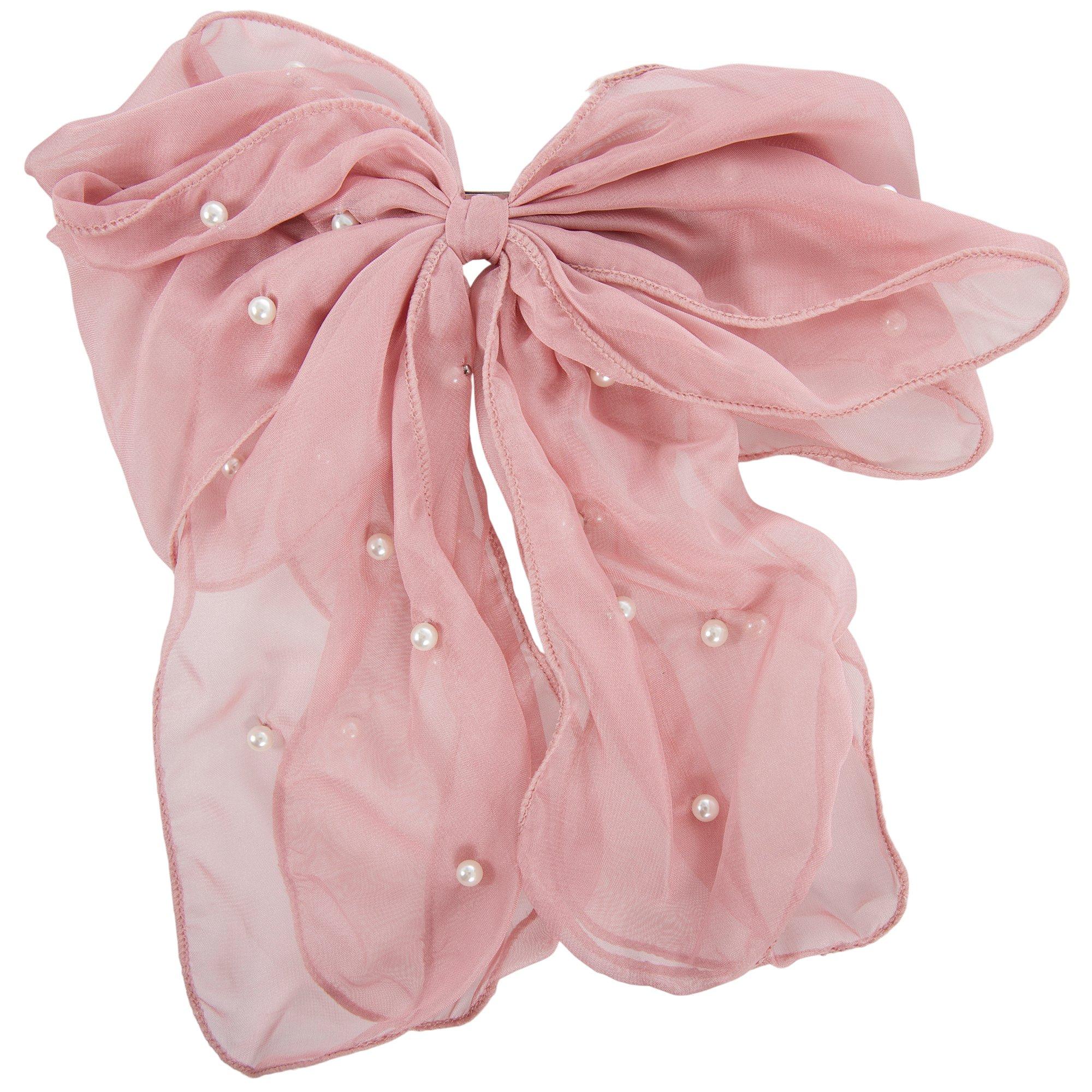Sheer Hair Bow With Plastic Pearls Clip | Hobby Lobby | 2462943 display picture 2