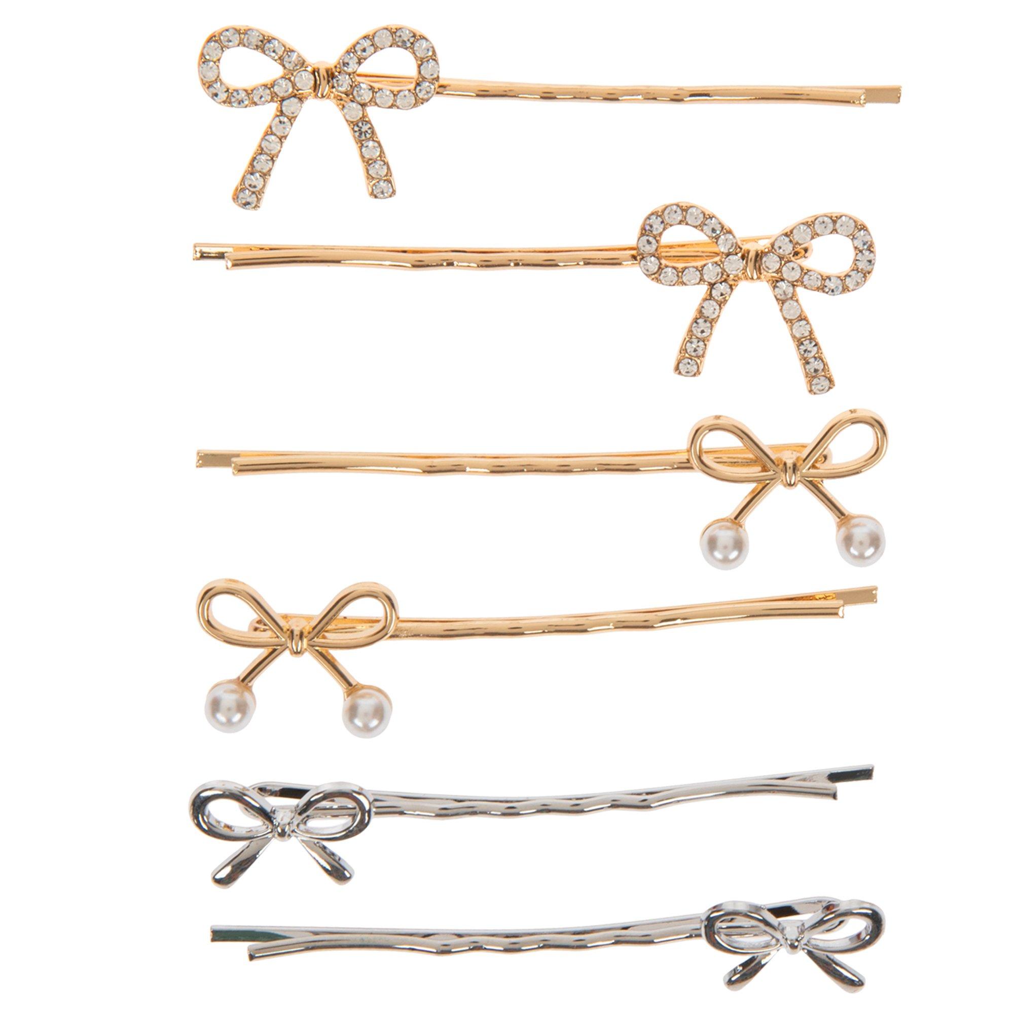? Rhinestone Pearl Bow Hair Clip ✨? Diamond Shimmer hair pin✨ ? Now at twinsho.com  main image 2