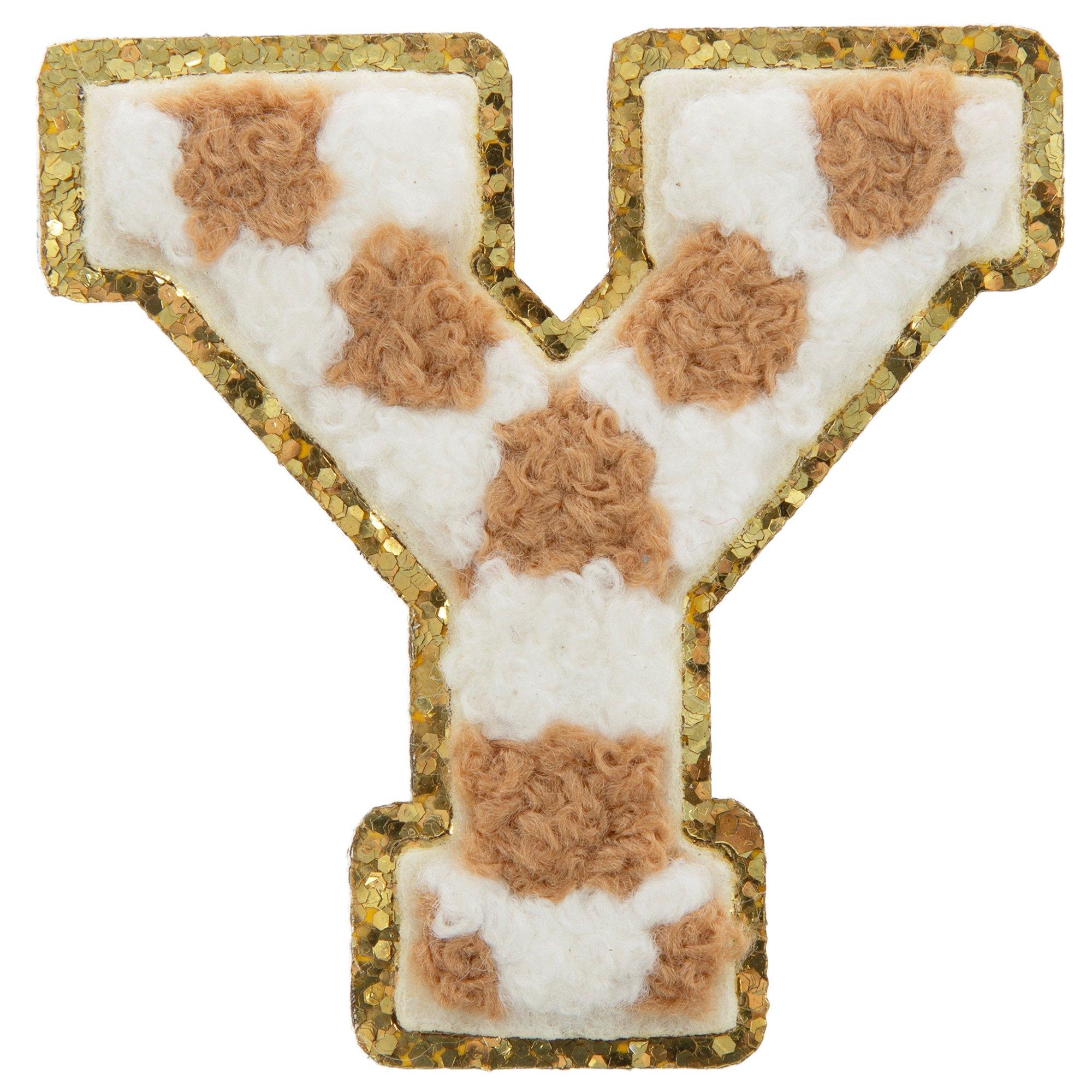 Brown Checkered Letter Patch Sticker | Hobby Lobby | 2463685