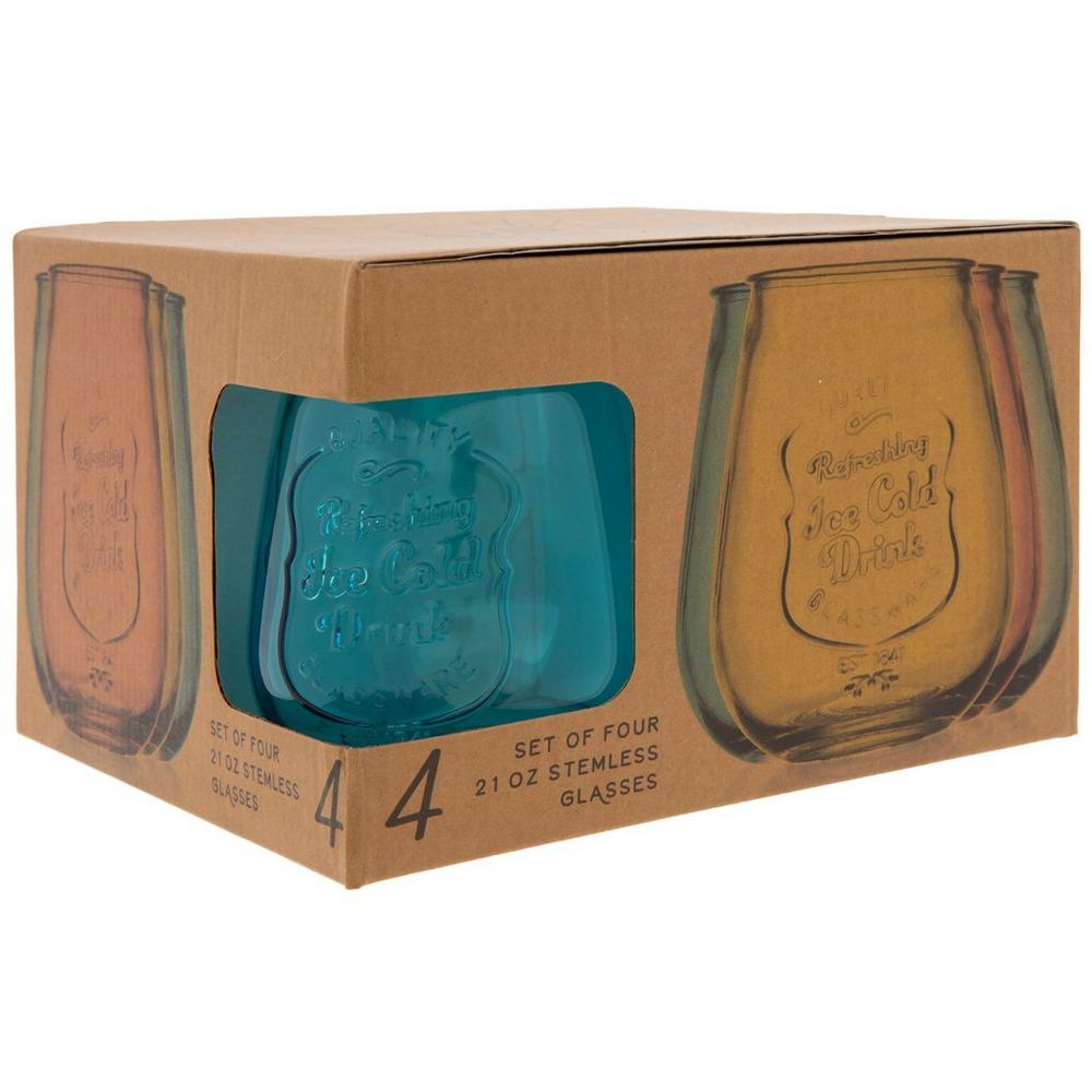 Retroware Stemless Glasses