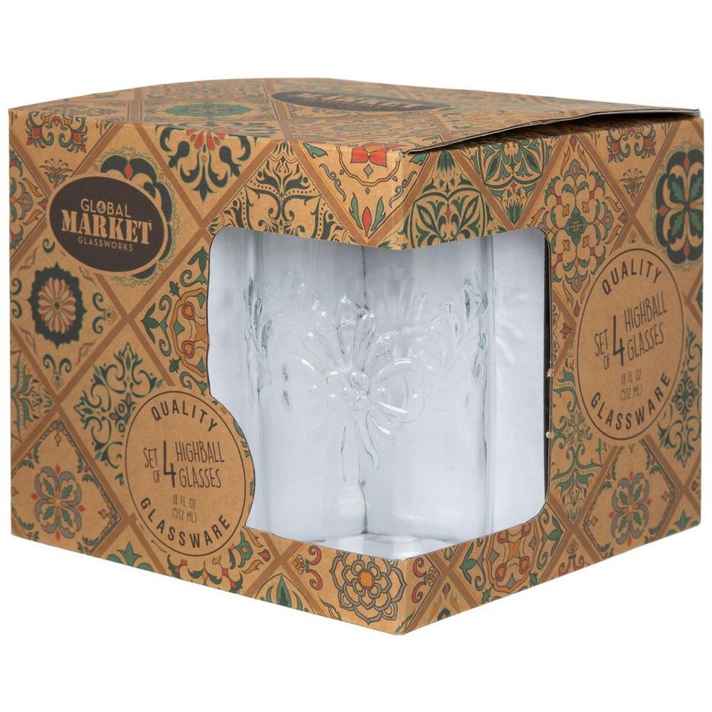 Embossed Highball Glasses