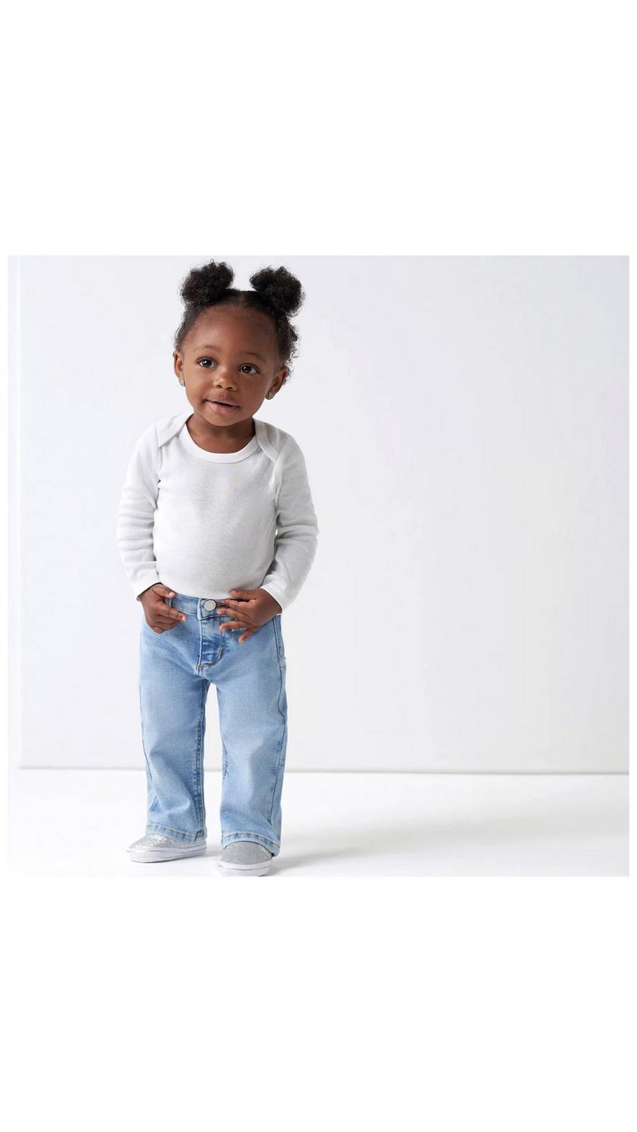 ★24-25FW新作★CALL ME BABY★Hozzi Long Sleeve T-Shirts Baby Girls Cry-Free Long Sleeve Onesie with Mesh | Saint Haven