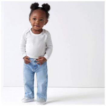 Gerber White Long Sleeve Onesie - 0-3 Months