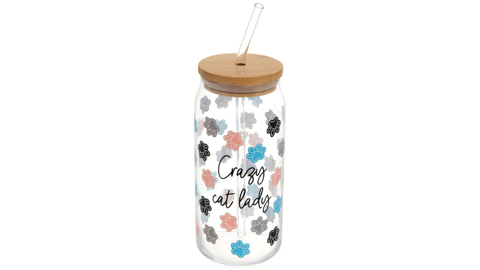 昭和のハッピー・キャットラブ・ボトル＆カップセット Crazy Cat Lady Glass | Hobby Lobby | 2467652