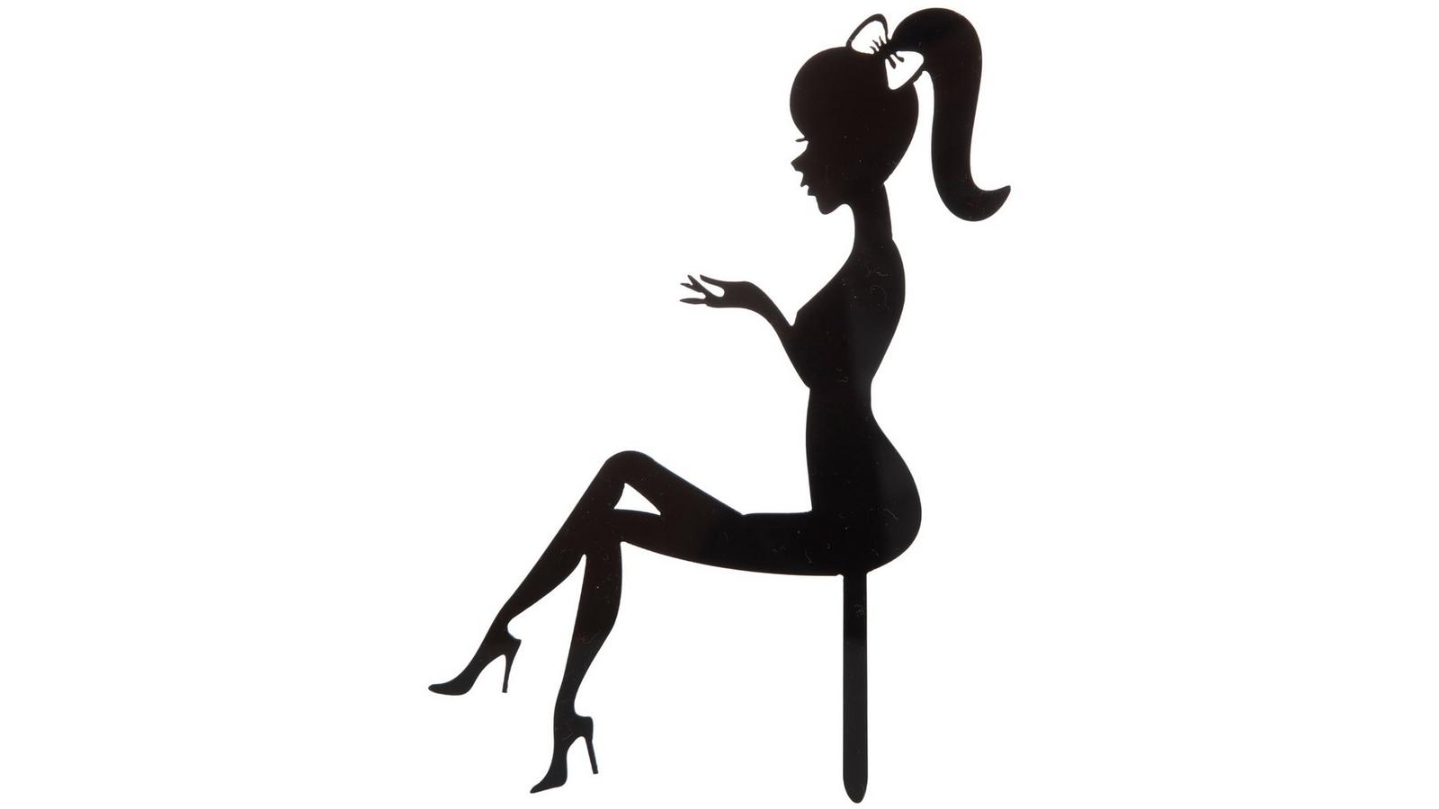silhouette dress lady silhouette cake topper printable Girl fanatics