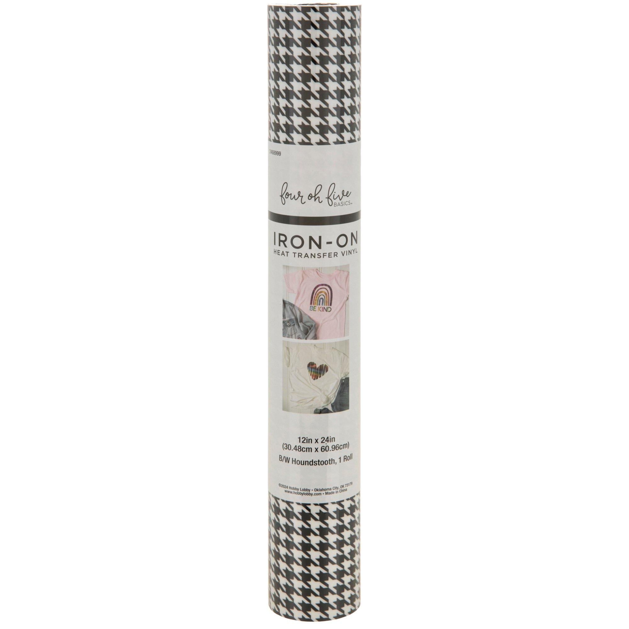 Black & White Houndstooth Iron-On Vinyl | Hobby Lobby | 2468999