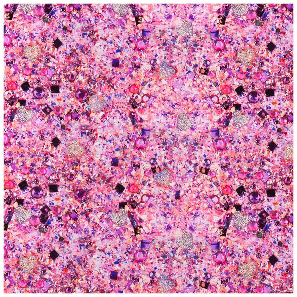 Pink Jewels Cotton Calico Fabric