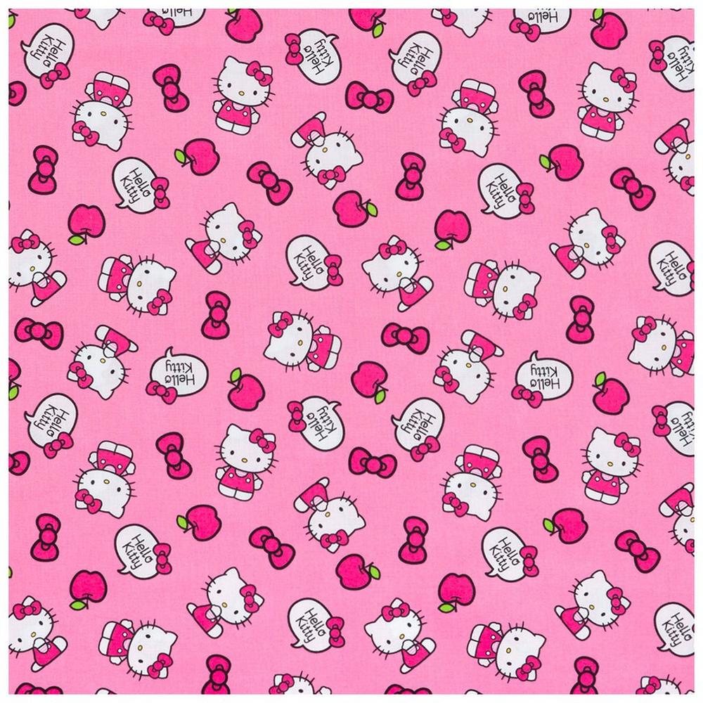 Hello Kitty Apples &amp; Bows Cotton Calico Fabric