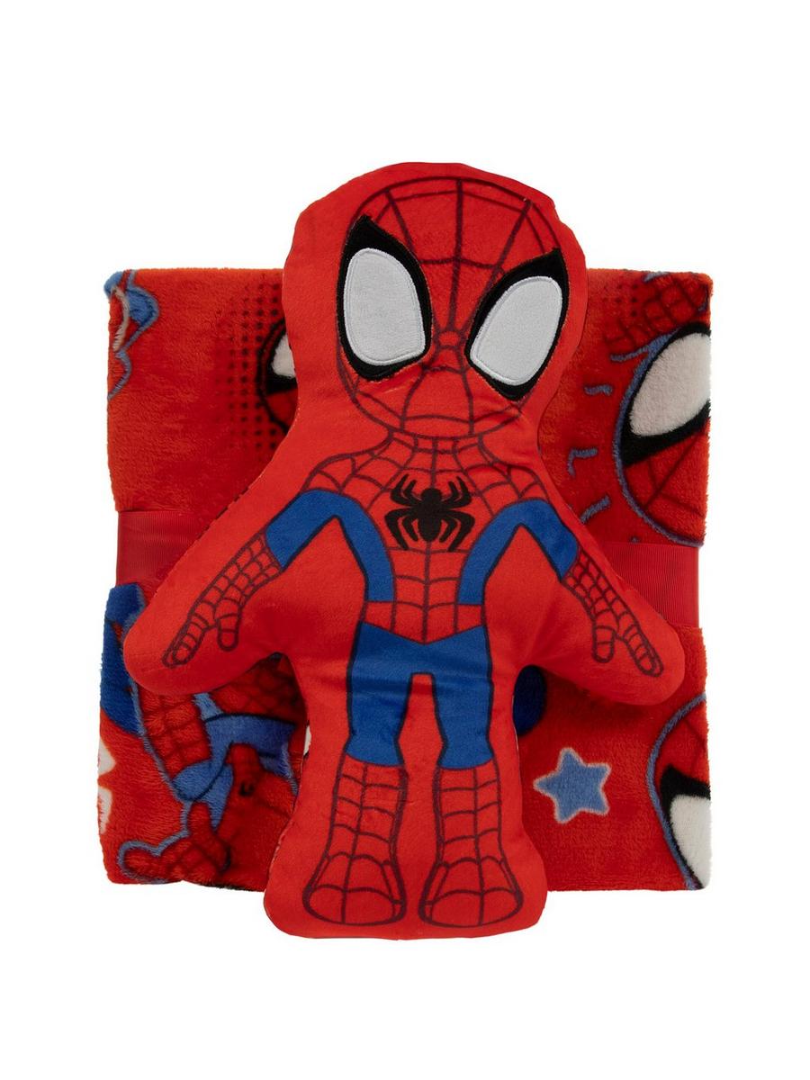 Marvel Spiderman Feather Knit Fluffy Throw Blanket - Blue