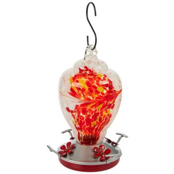 Glass Hummingbird Feeder