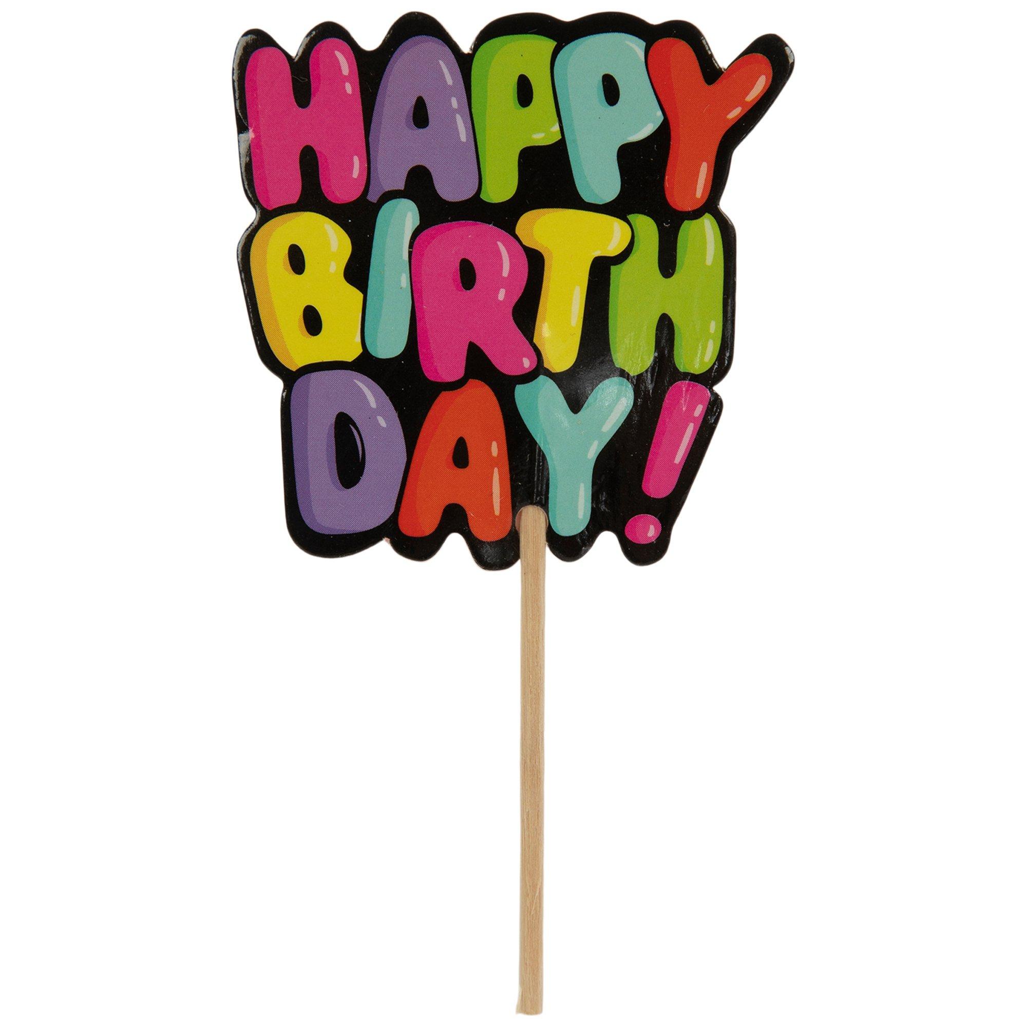 Bright Happy Birthday Cupcake Toppers Hobby Lobby 2480226