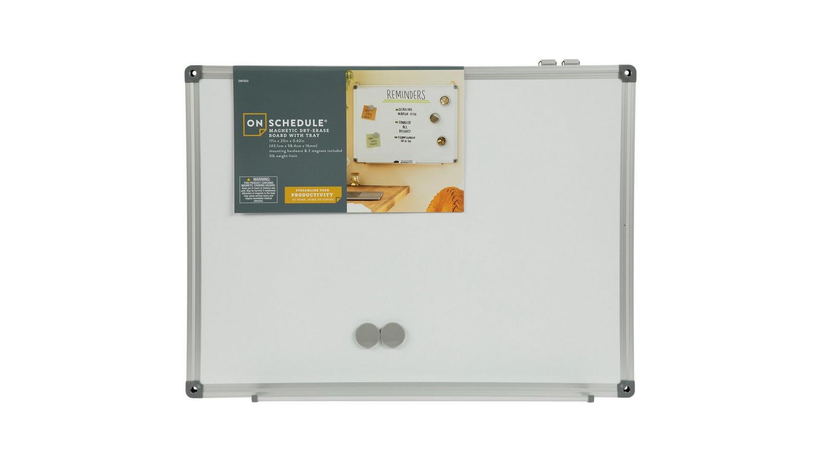 Magnetic Dry Erase Board with Marker Tray - White Board - Motivational – Maker Table