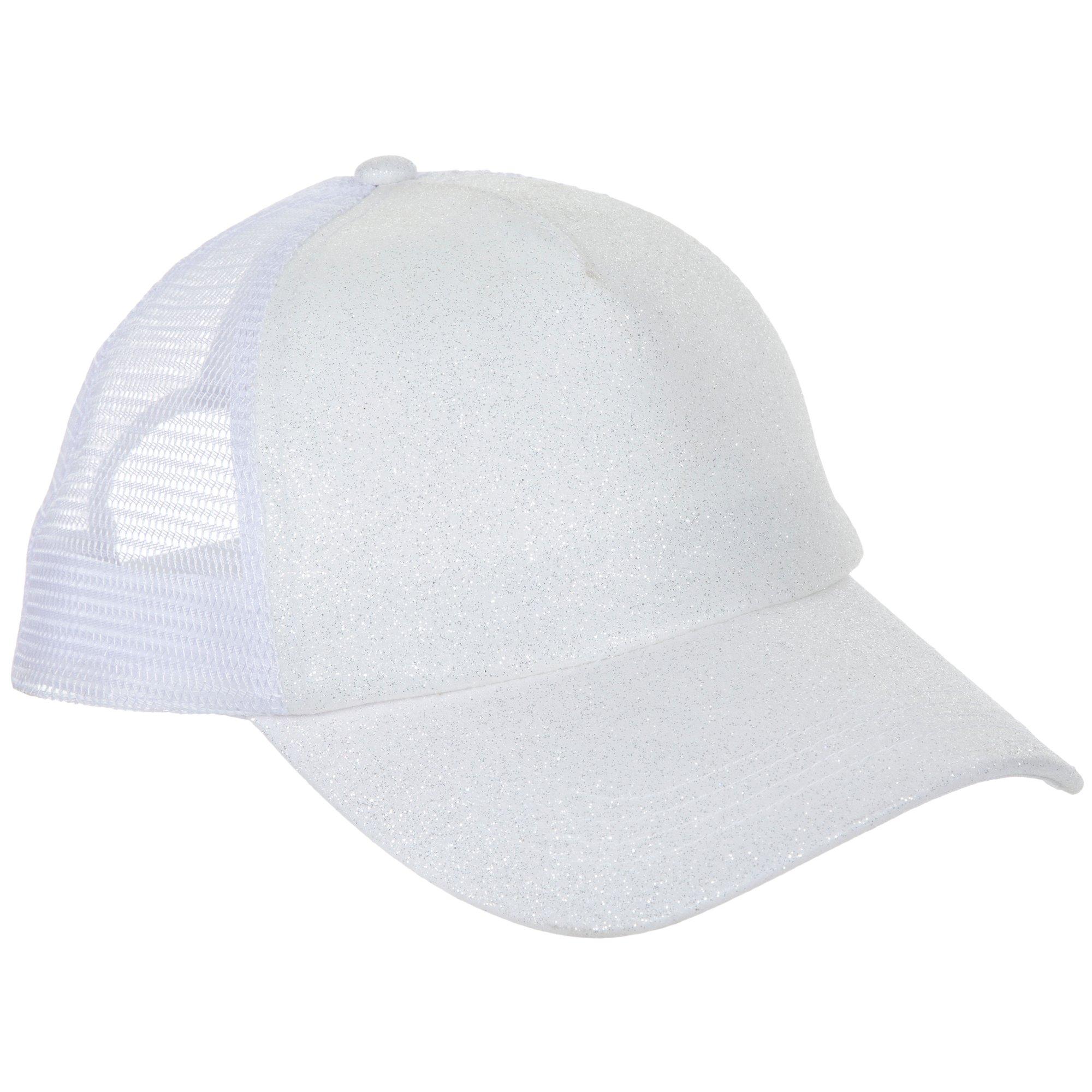 White Glitter Adult Trucker Baseball Cap Hobby Lobby 2487916
