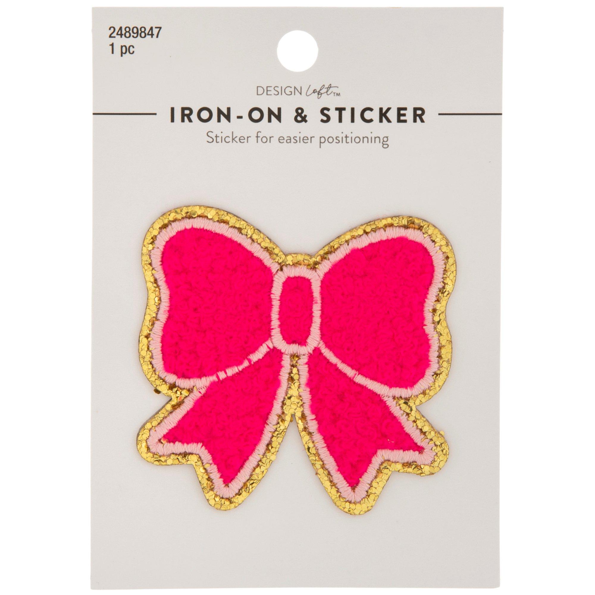Pink Bow IronOn & Sticker Patch Hobby Lobby 2489847