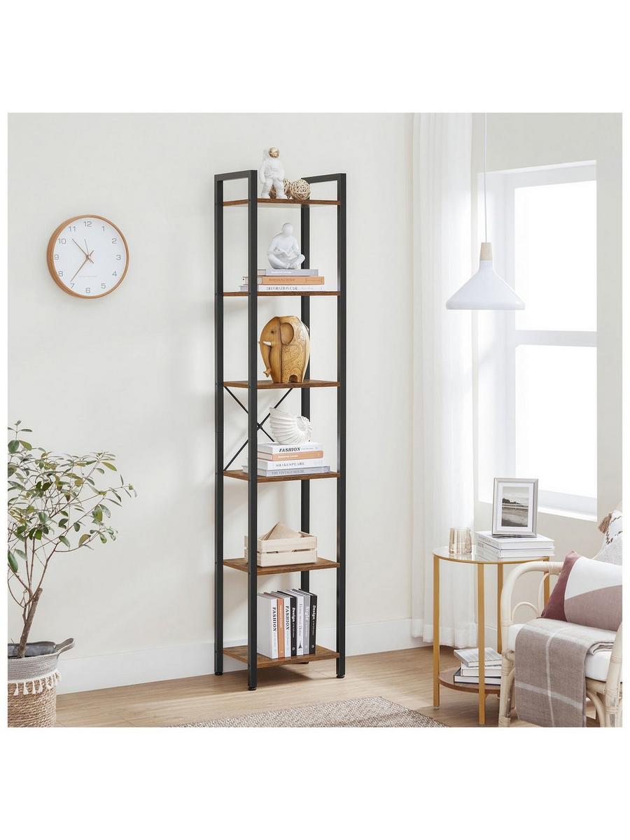 Six-Tiered Narrow Wood Bookshelf | Hobby Lobby | 2492296