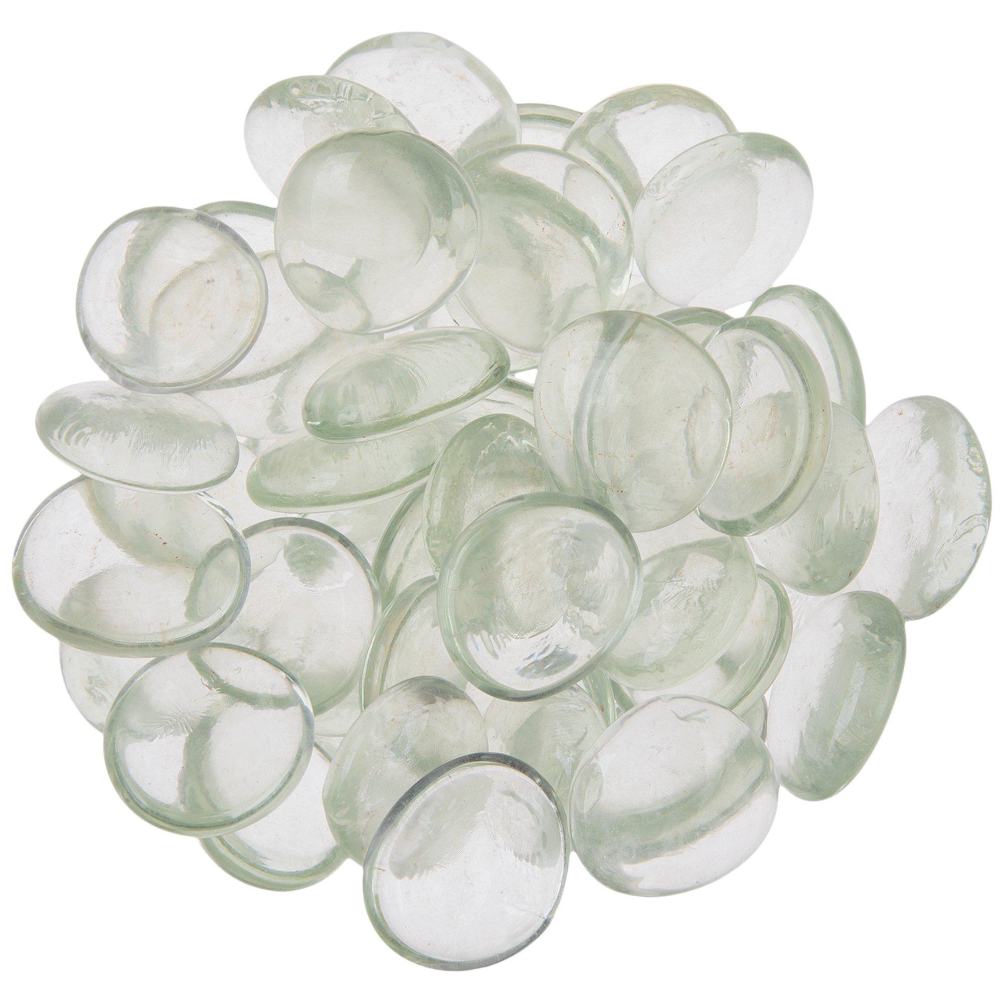 5/8 Cat Eyes - 50 Pieces Glass Domed Pebbles Flat Marbles for Mosaics  Jewelry