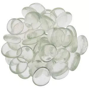 Transparent Oval Glass Mosaic Gems