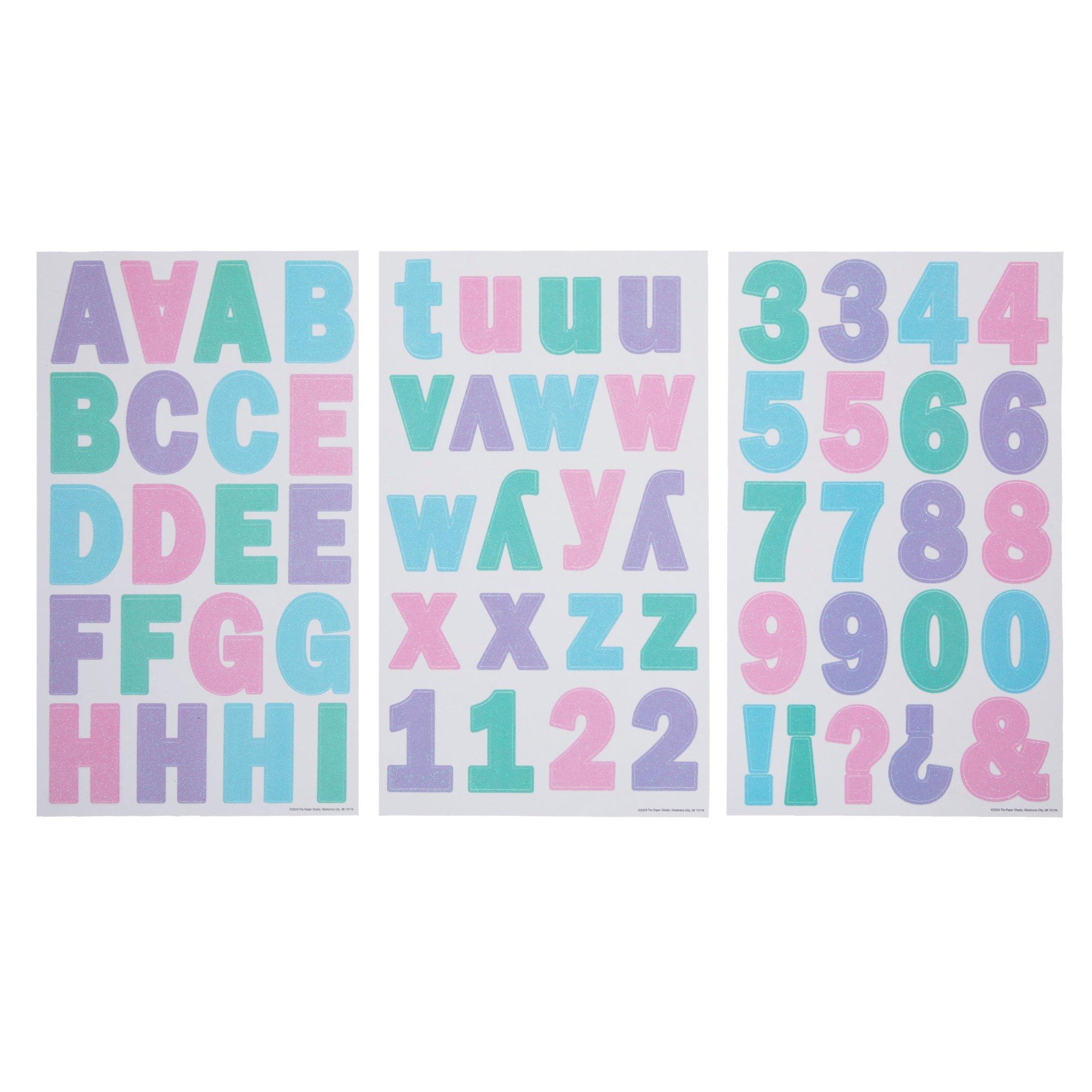 Glittery Pastel Alphabet Stickers Hobby Lobby 2493500