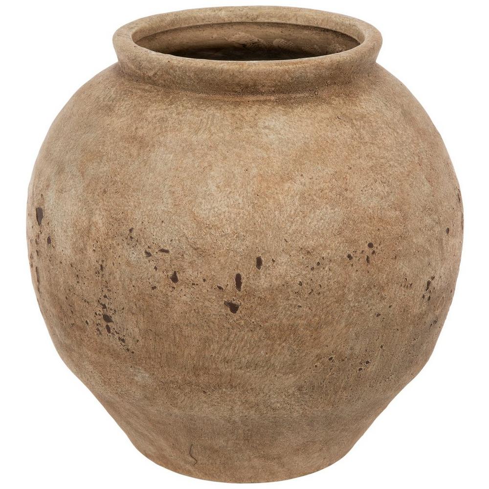 Beige Brown Textured Ceramic Vase
