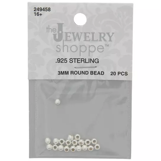 Sterling Silver Round Beads