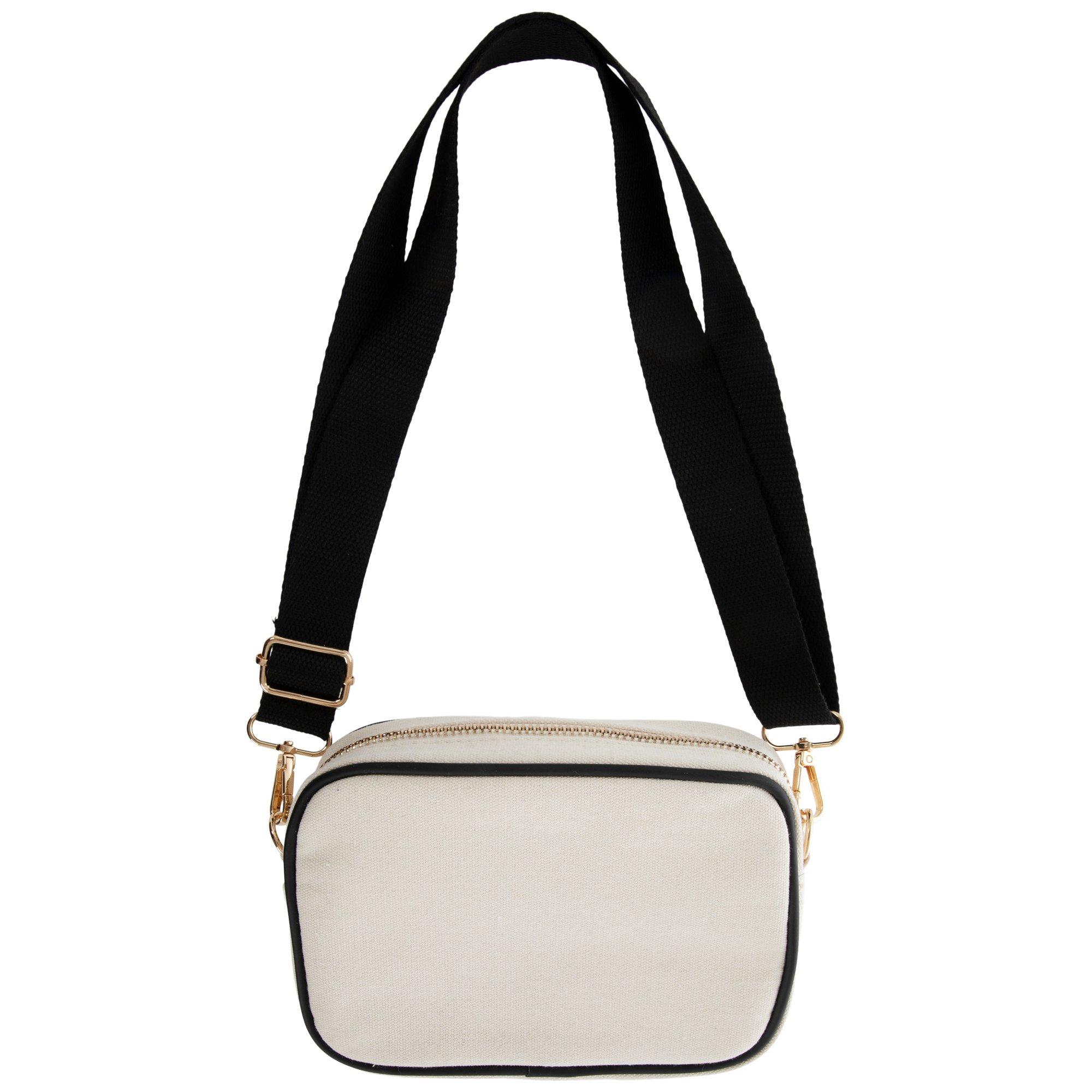Colored Trim Canvas Crossbody Handbag | Hobby Lobby | 2494821
