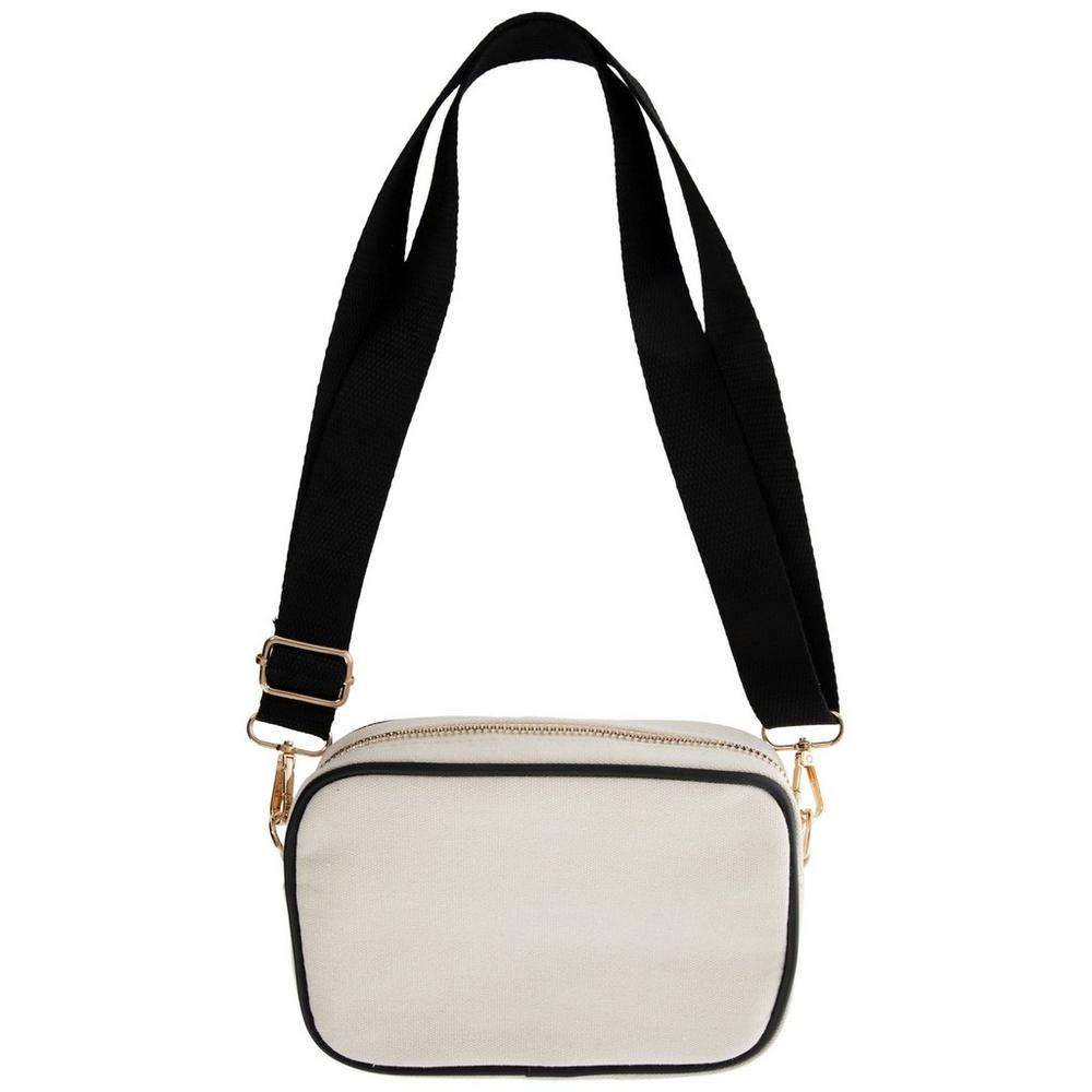 Colored Trim Canvas Crossbody Handbag | Hobby Lobby | 2494821