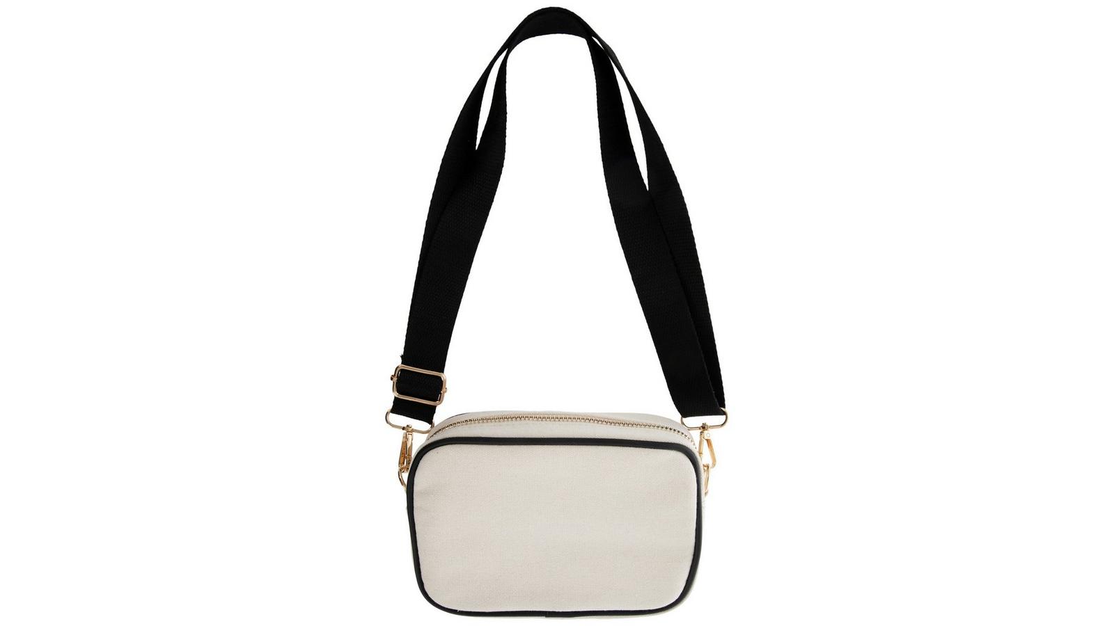 Colored Trim Canvas Crossbody Handbag | Hobby Lobby | 2494821