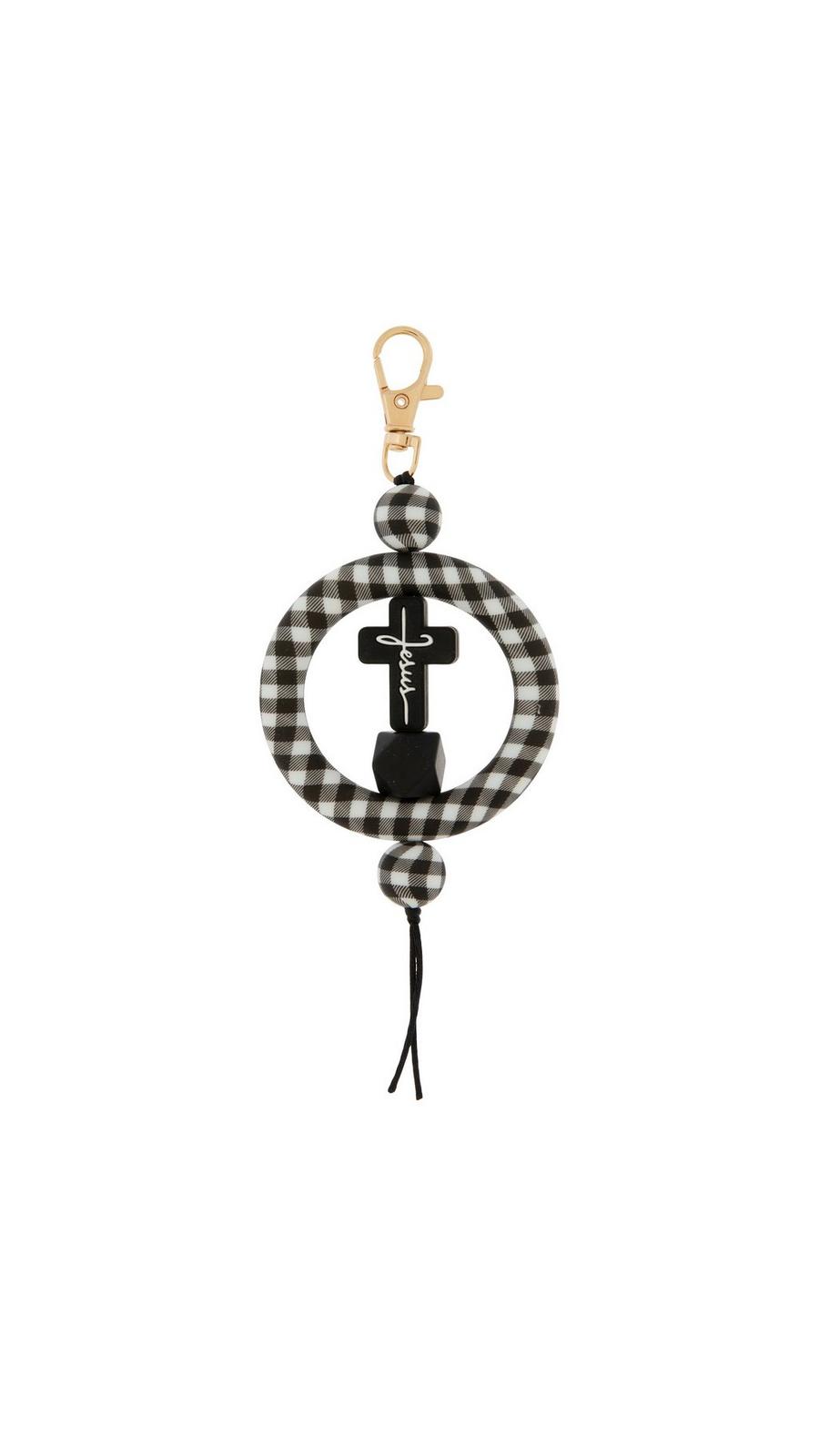 【08/09まで】モールストイチャーム JOG＆BLOOBY Jesus & Gingham Silicone Keychain | Hobby Lobby | 2495182