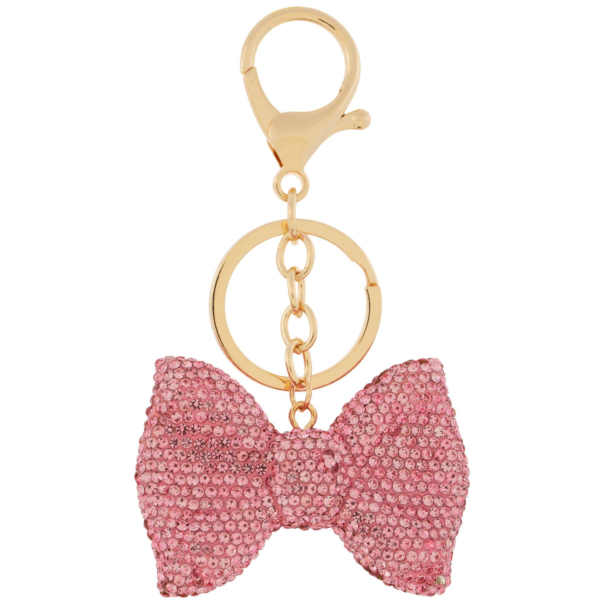 Pink Rhinestone Bow Keychain | Hobby Lobby | 2495190