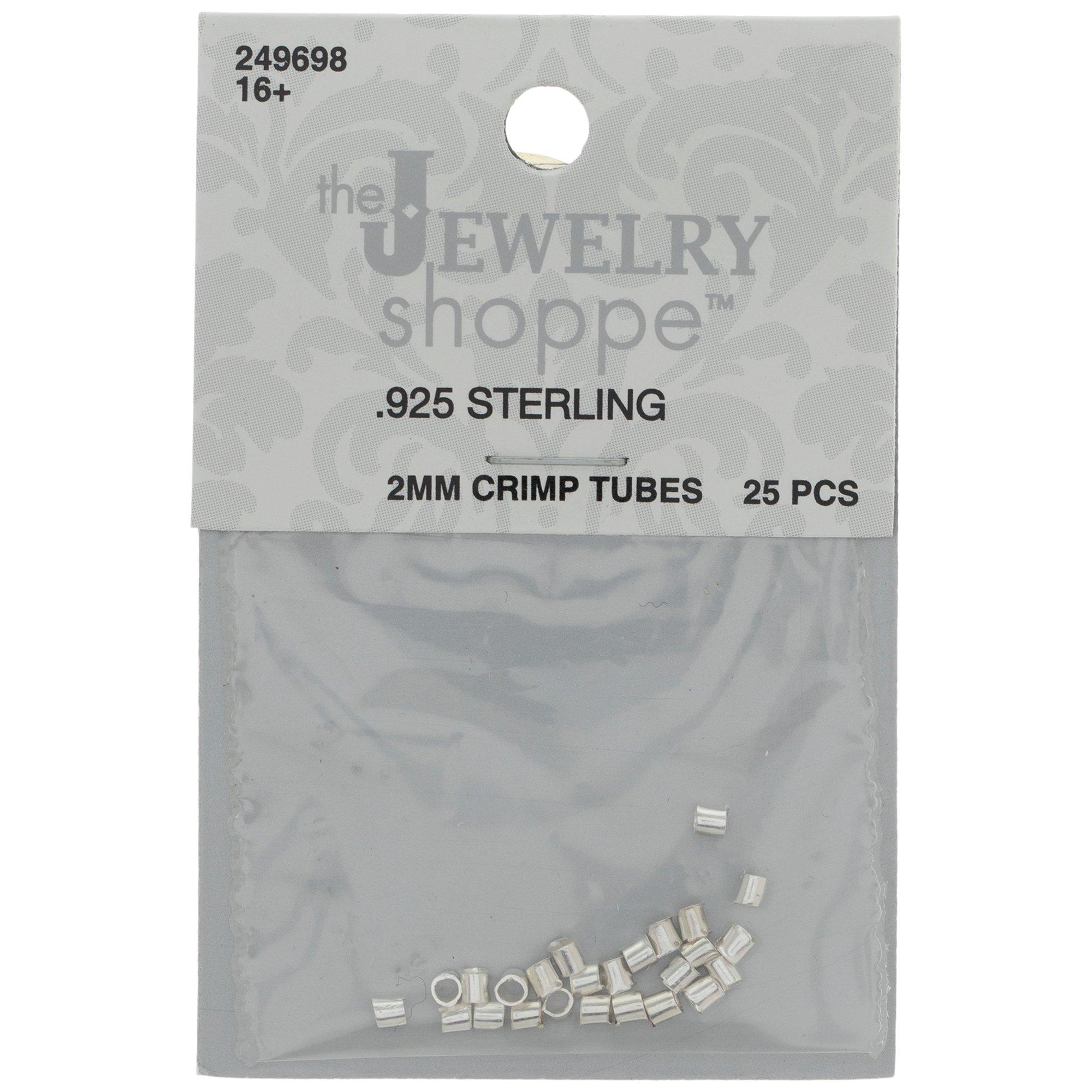 2mm Silver Crimp Tubes for Jewelry Making