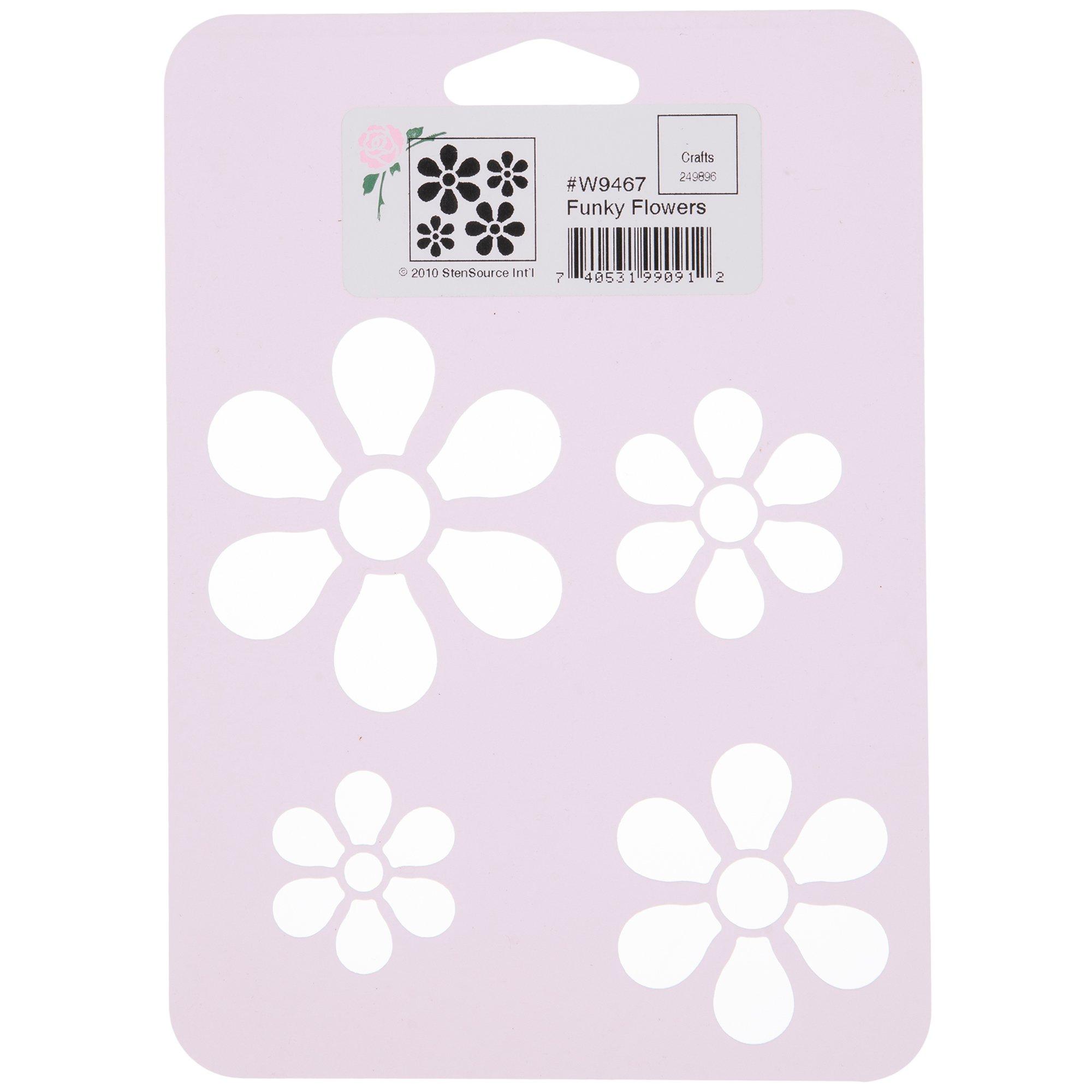 Top Notch 7 x 10 Flowers Paper Stencil - Stencils - Crafts & Hobbies