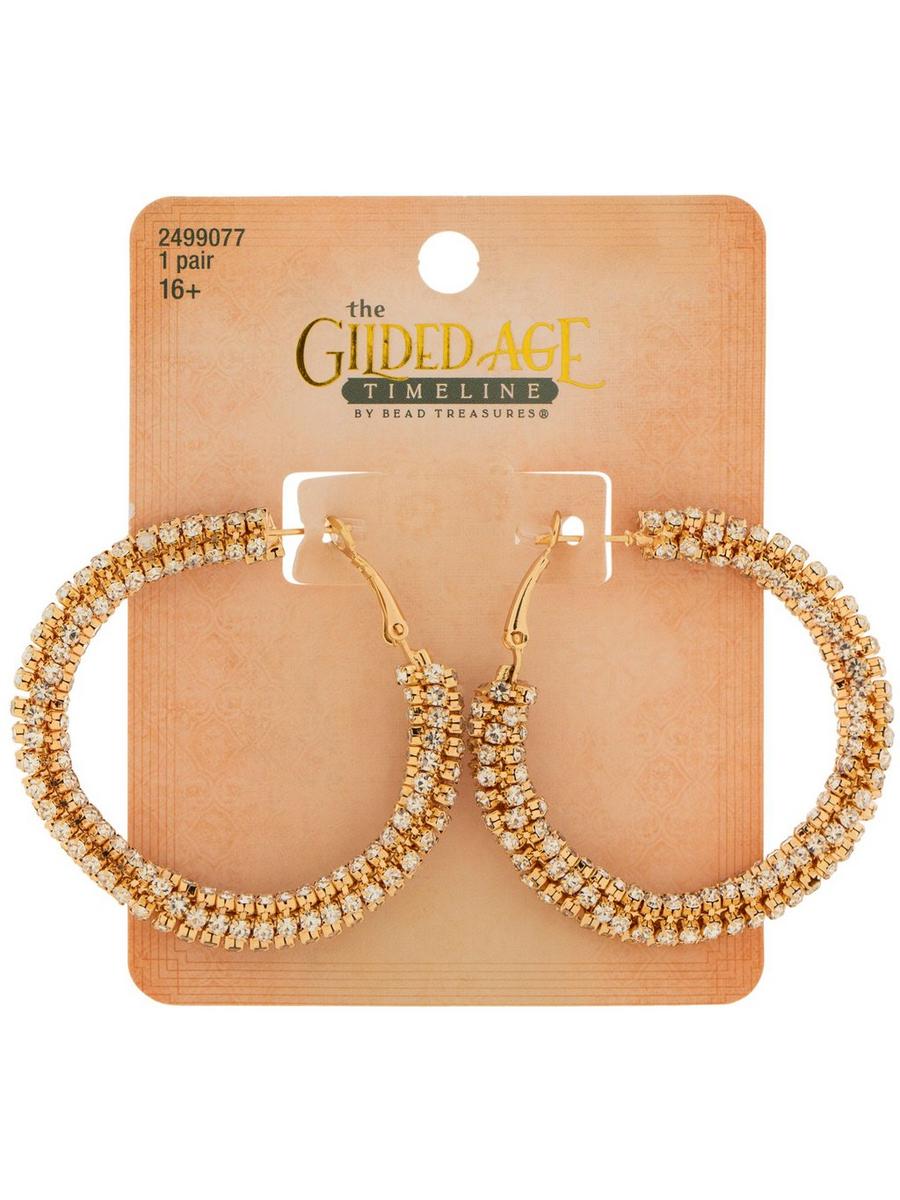 Chunky Rhinestone Hoop Earrings | Hobby Lobby | 2499077