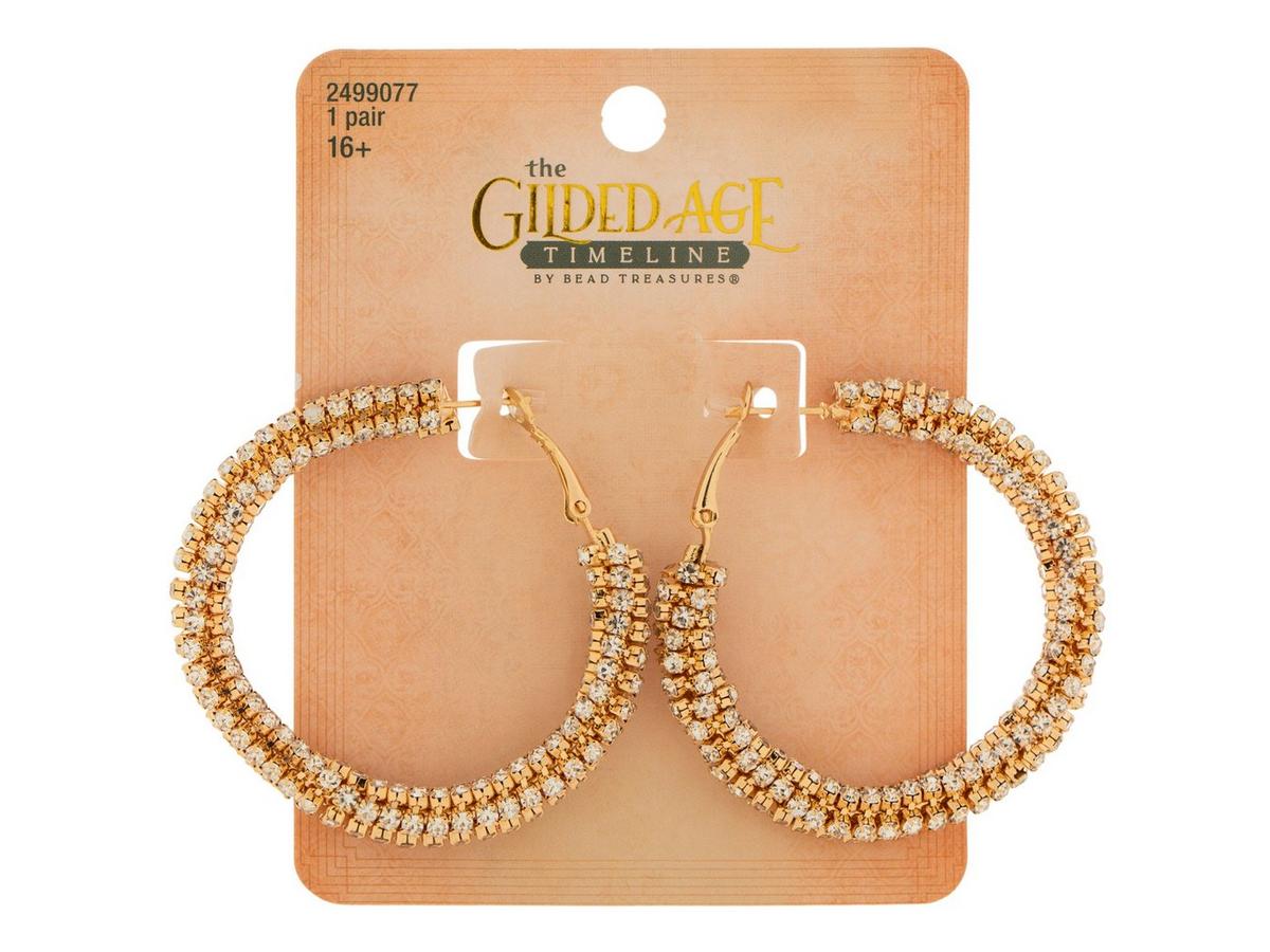Chunky Rhinestone Hoop Earrings | Hobby Lobby | 2499077