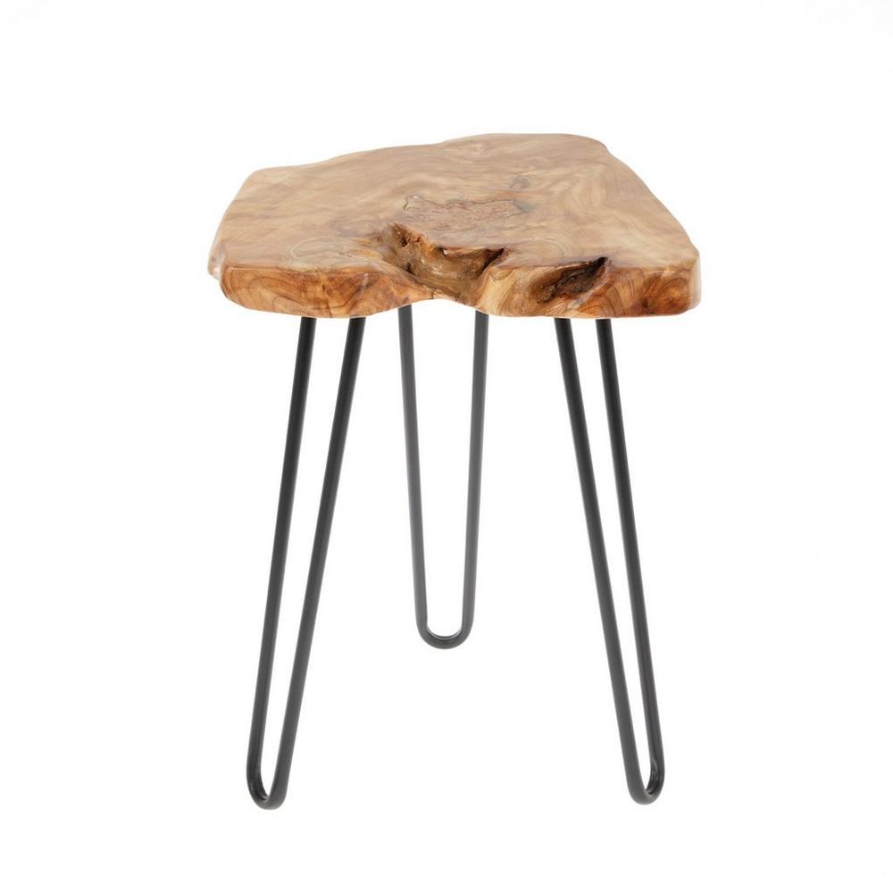 Live Edge Wood Side Table
