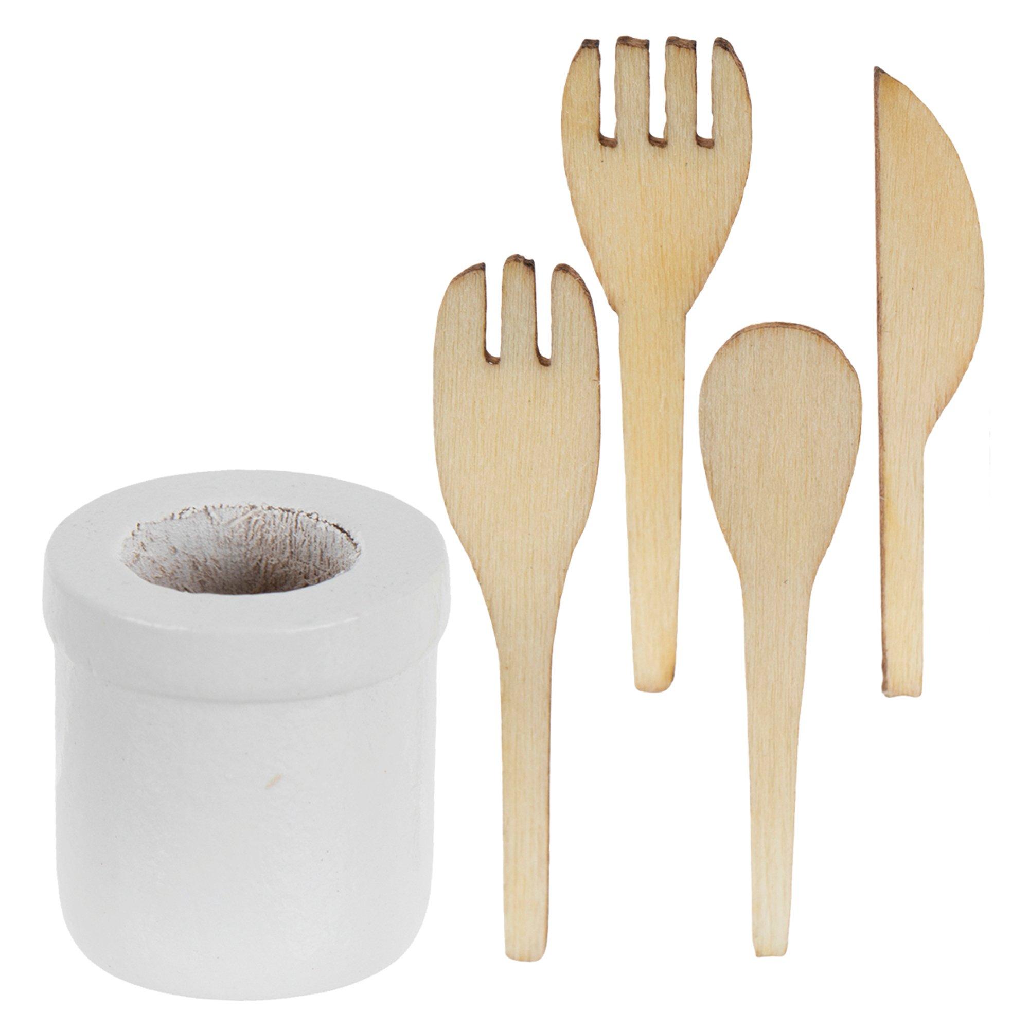 Miniature Unfinished Wood Cupboard