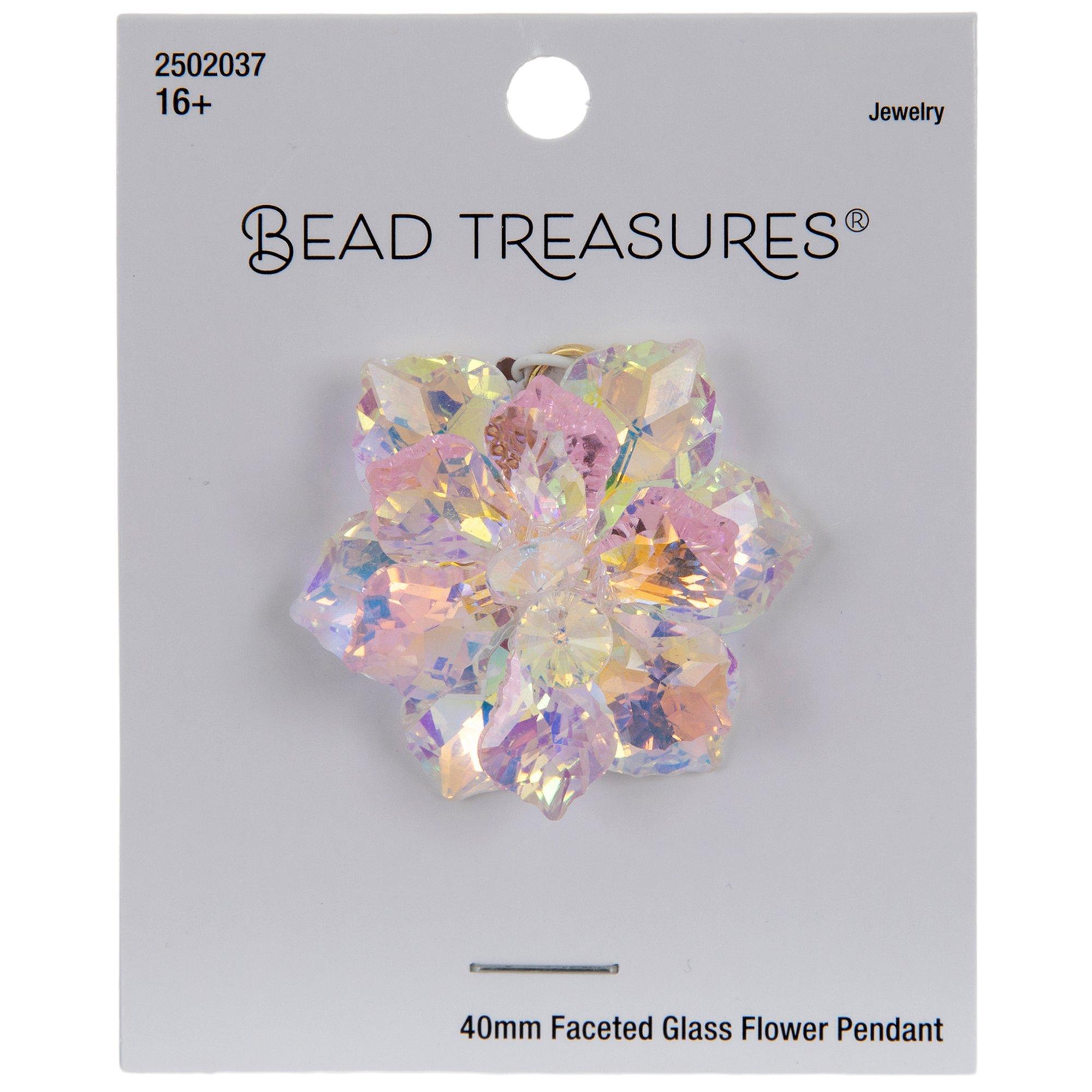 Faceted Glass Flower Pendant | Hobby Lobby | 2502037