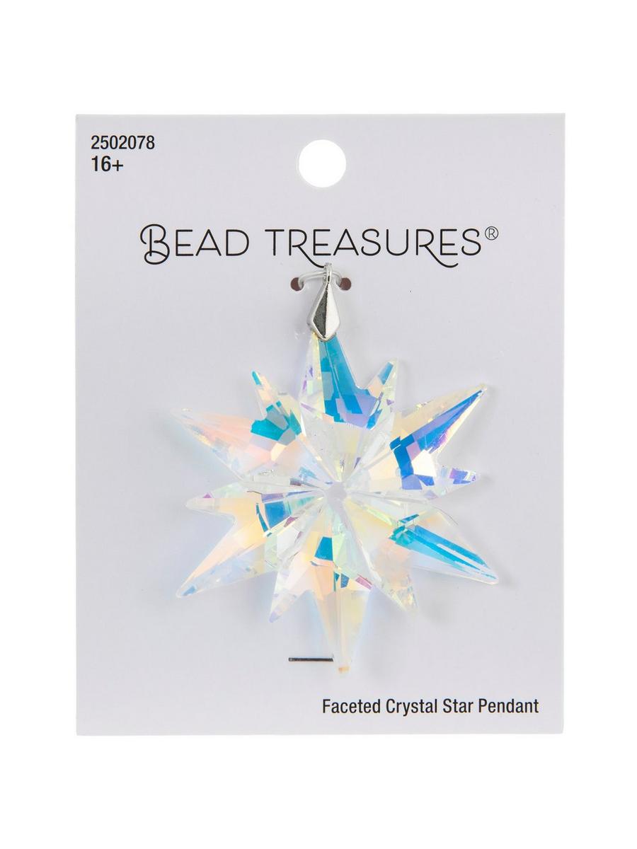 Crystal AB Faceted Star Glass Pendant | Hobby Lobby | 2502078