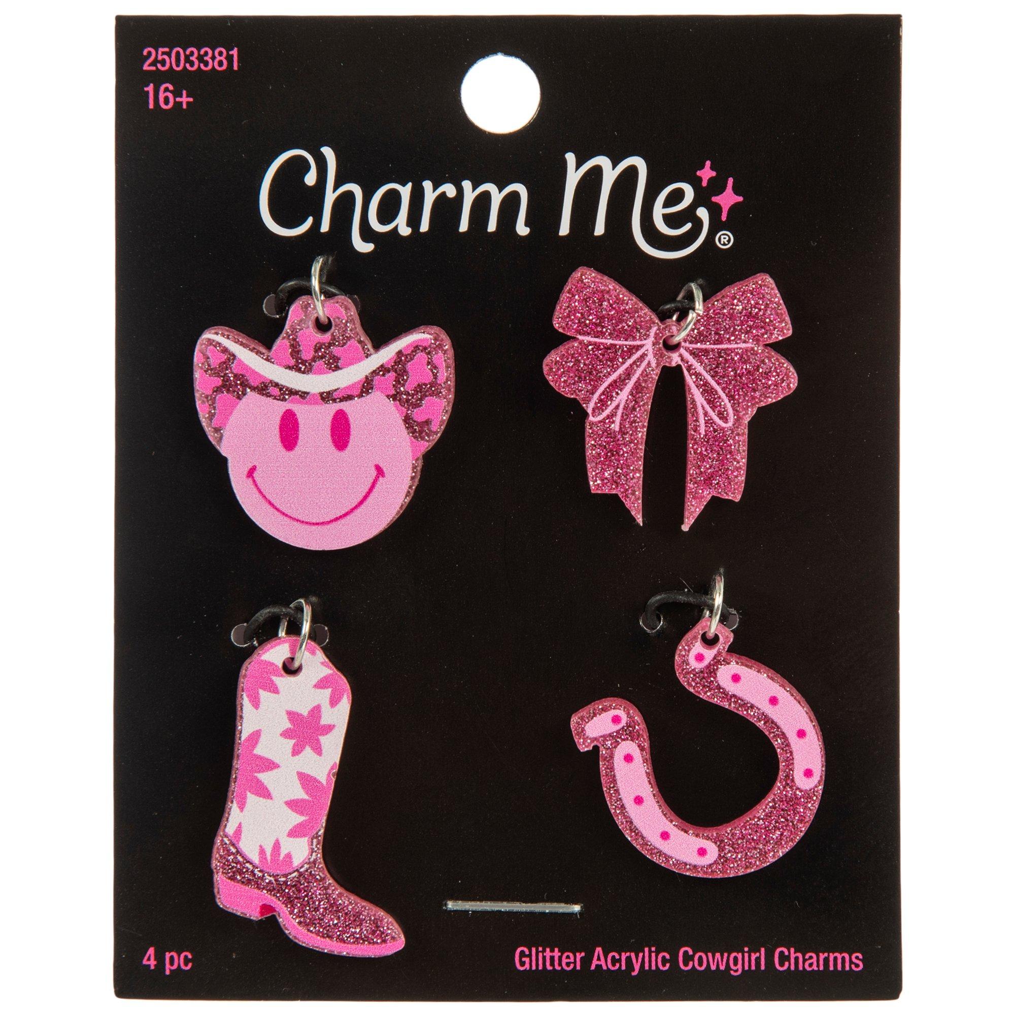 Pink Glitter Cowgirl Charms | Hobby Lobby | 2503381