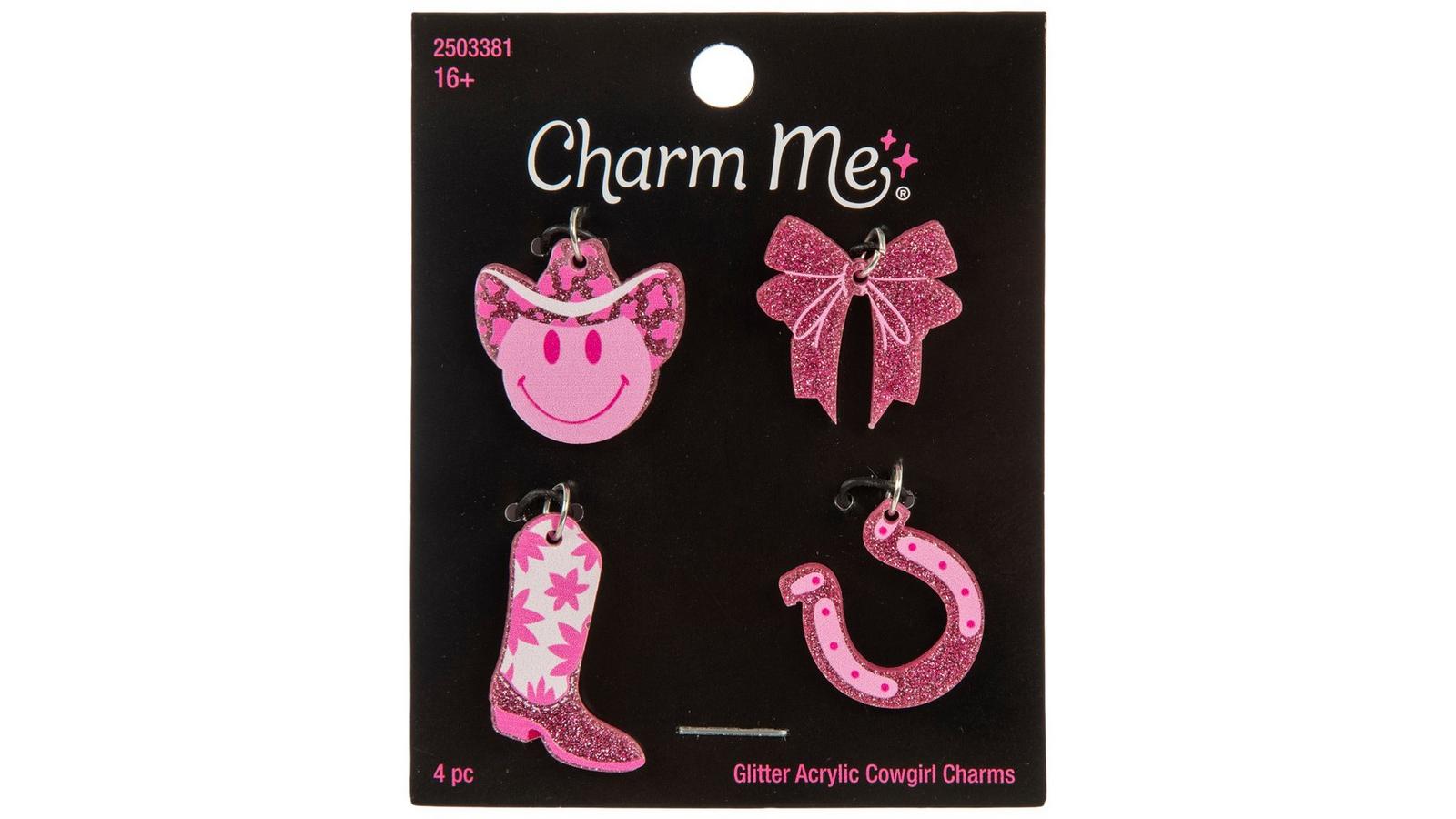 Pink Glitter Cowgirl Charms | Hobby Lobby | 2503381