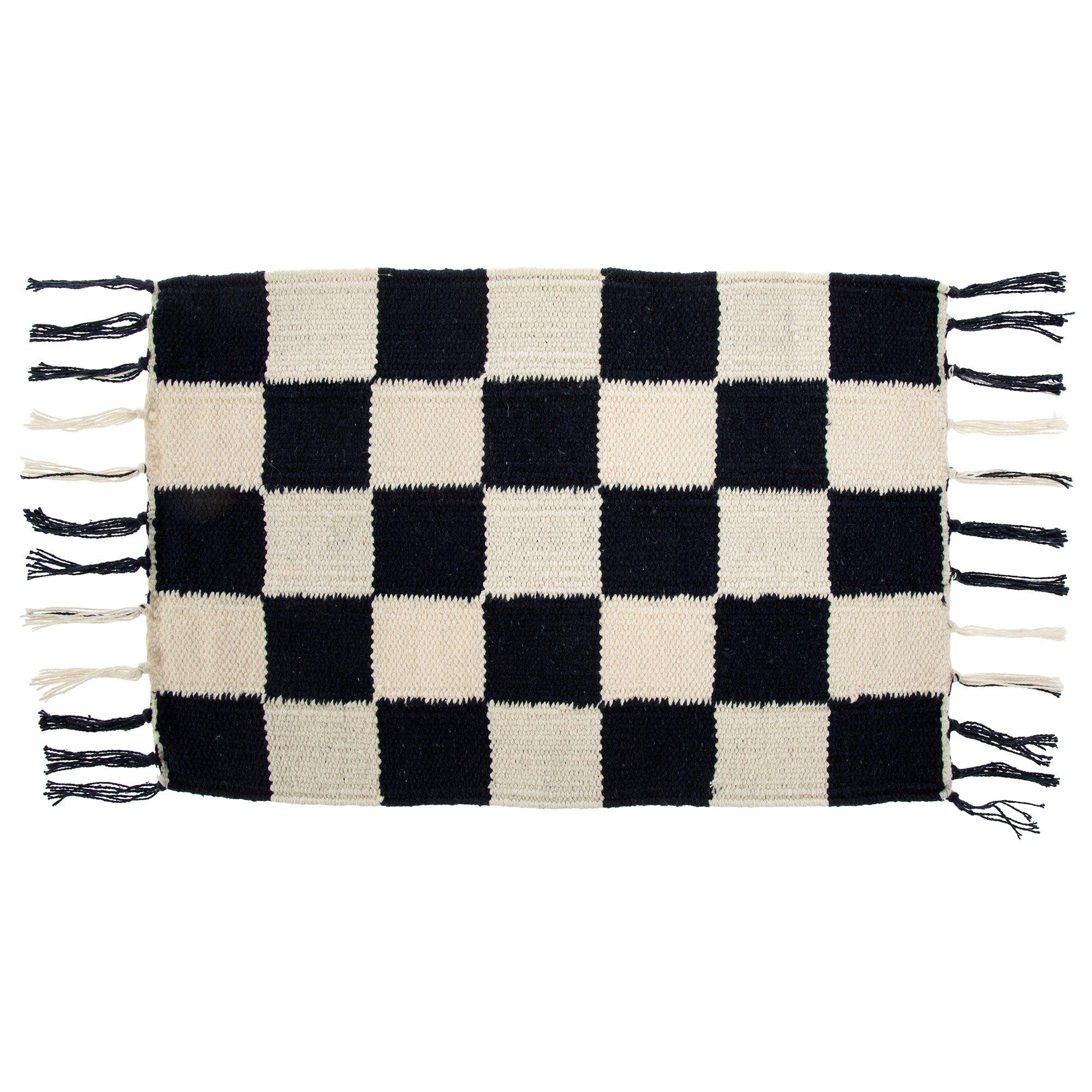 Checkered Placemat With Fringe